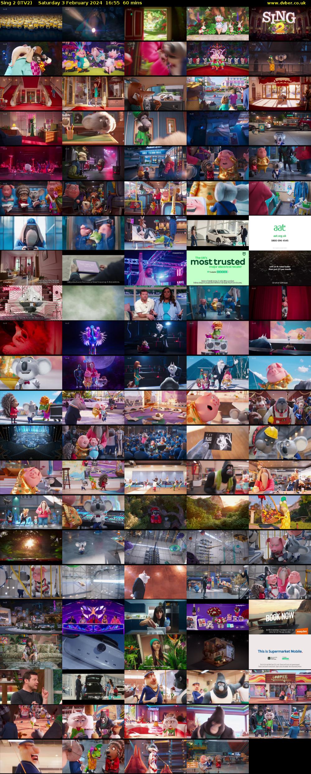 Sing 2 (ITV2) Saturday 3 February 2024 16:55 - 17:55