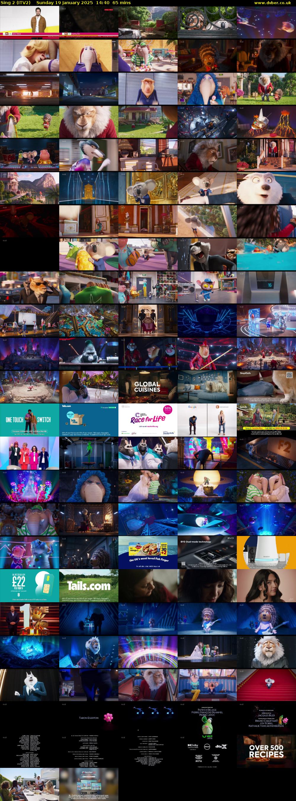 Sing 2 (ITV2) Sunday 19 January 2025 14:40 - 15:45