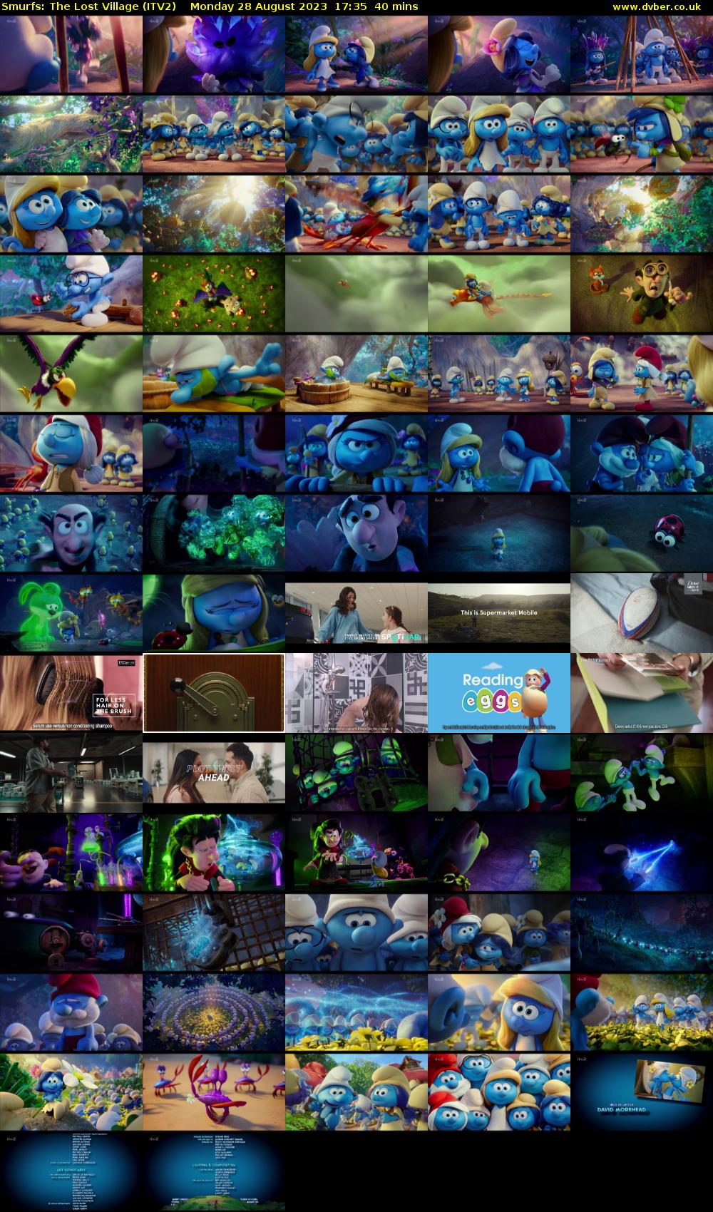 Smurfs: The Lost Village (ITV2) Monday 28 August 2023 17:35 - 18:15