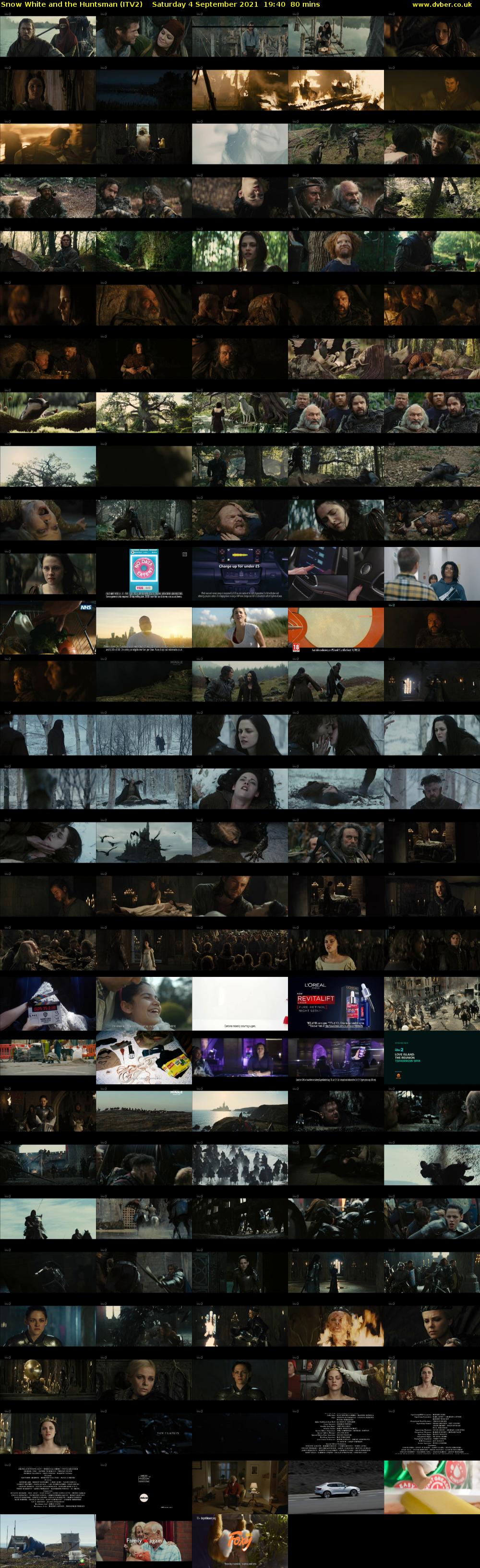Snow White and the Huntsman (ITV2) Saturday 4 September 2021 19:40 - 21:00