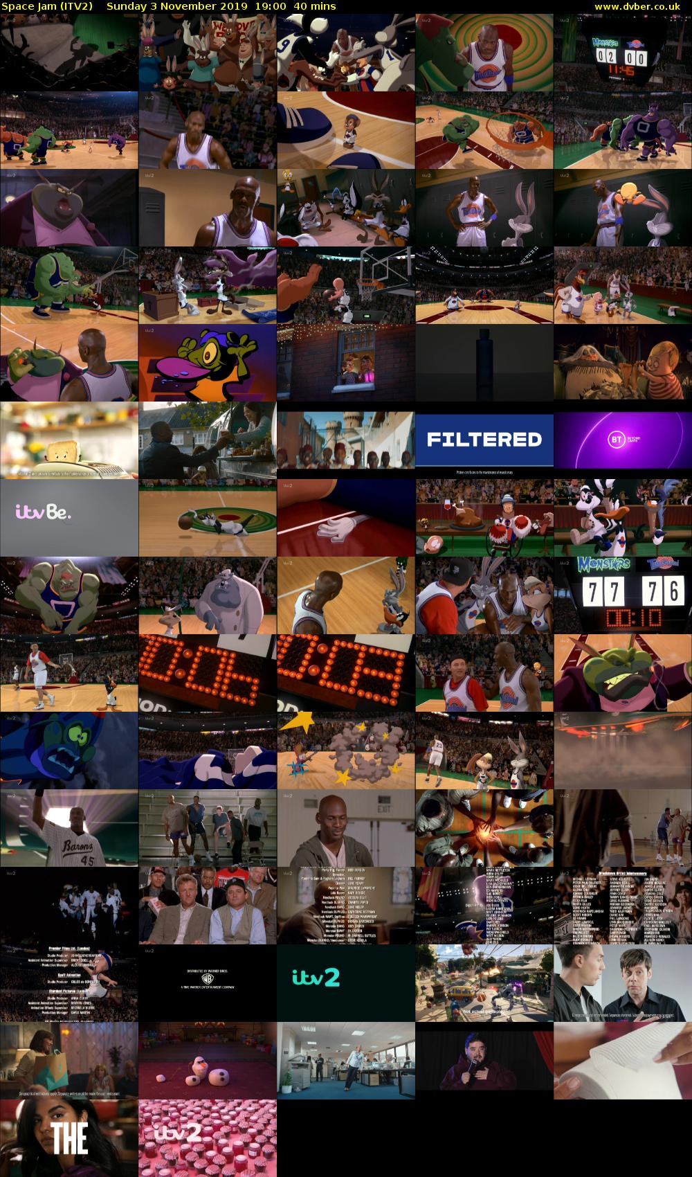 Space Jam (ITV2) Sunday 3 November 2019 19:00 - 19:40