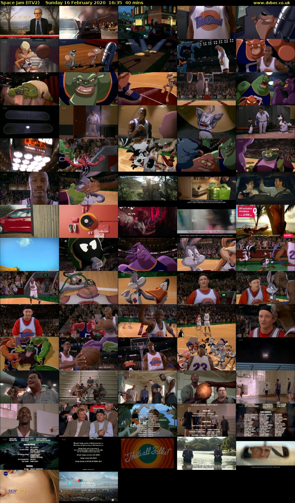 Space Jam (ITV2) Sunday 16 February 2020 16:35 - 17:15