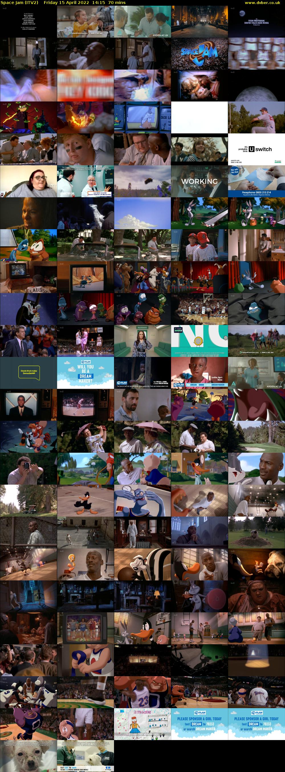 Space Jam (ITV2) Friday 15 April 2022 14:15 - 15:25
