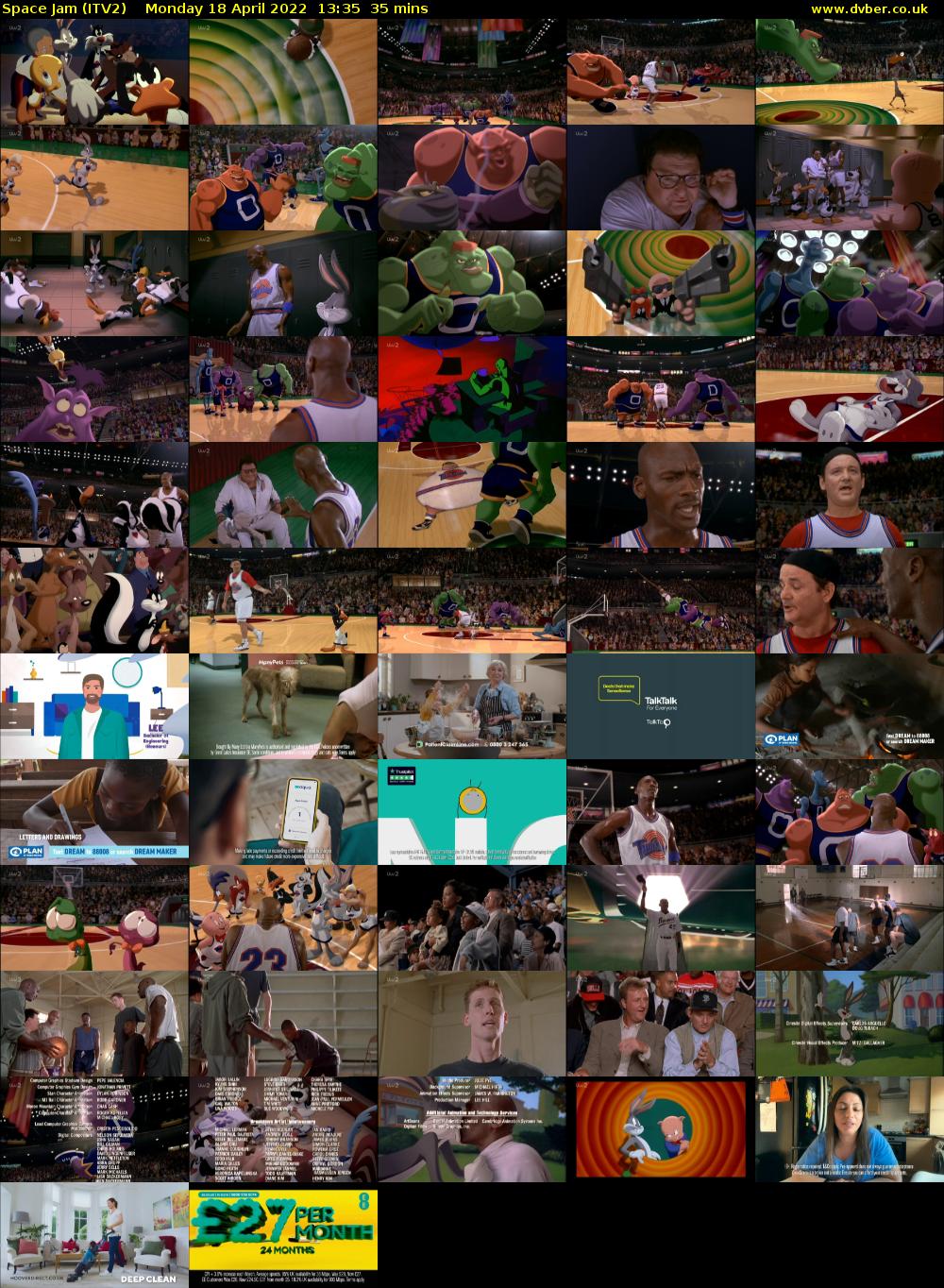 Space Jam (ITV2) Monday 18 April 2022 13:35 - 14:10