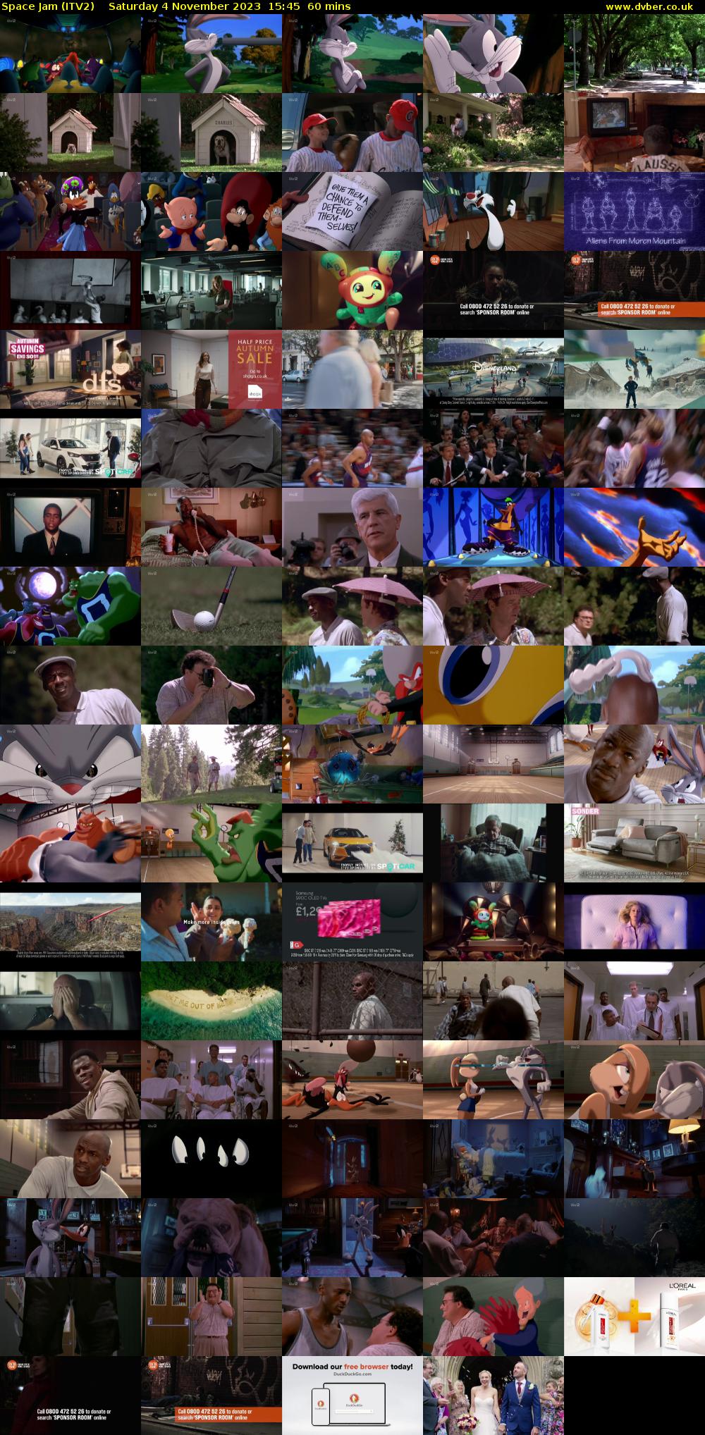 Space Jam (ITV2) Saturday 4 November 2023 15:45 - 16:45