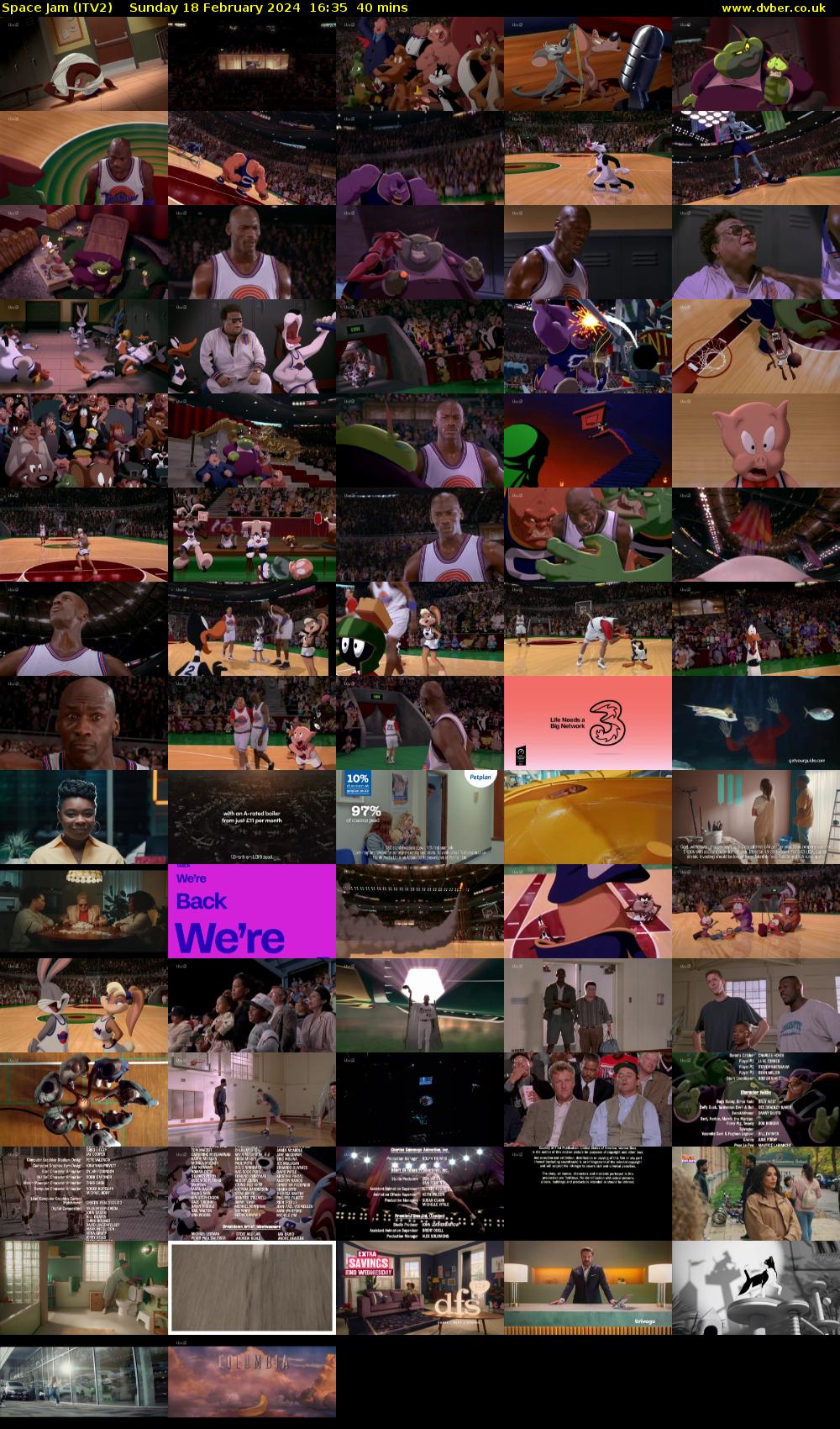 Space Jam (ITV2) Sunday 18 February 2024 16:35 - 17:15