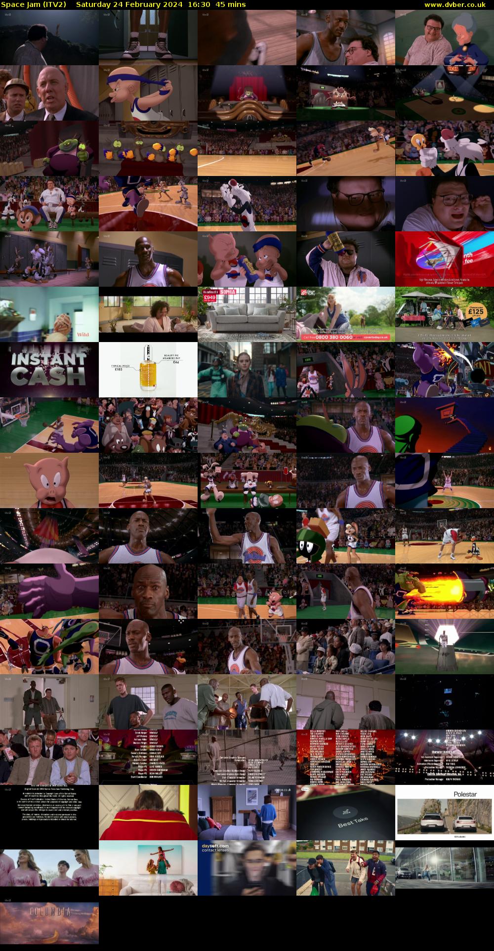 Space Jam (ITV2) Saturday 24 February 2024 16:30 - 17:15