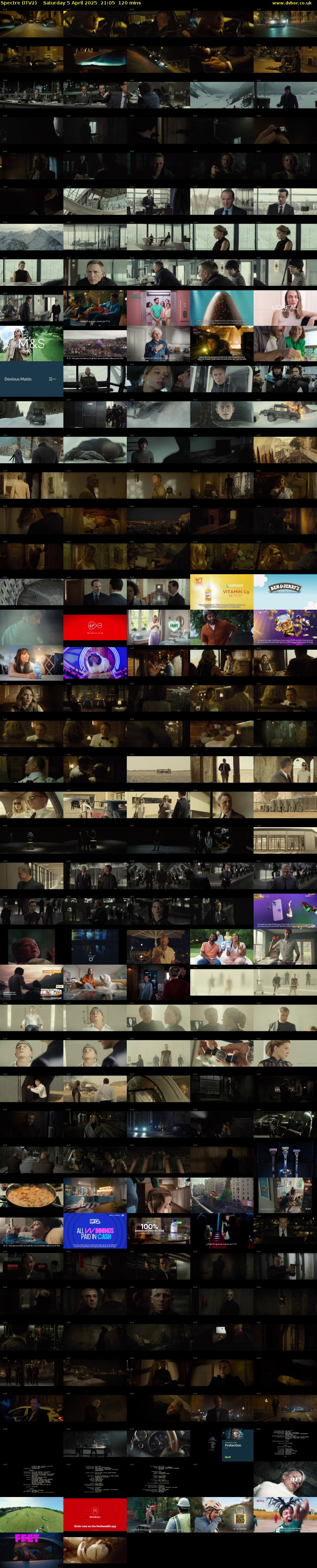 Spectre (ITV2) Saturday 5 April 2025 21:05 - 23:05