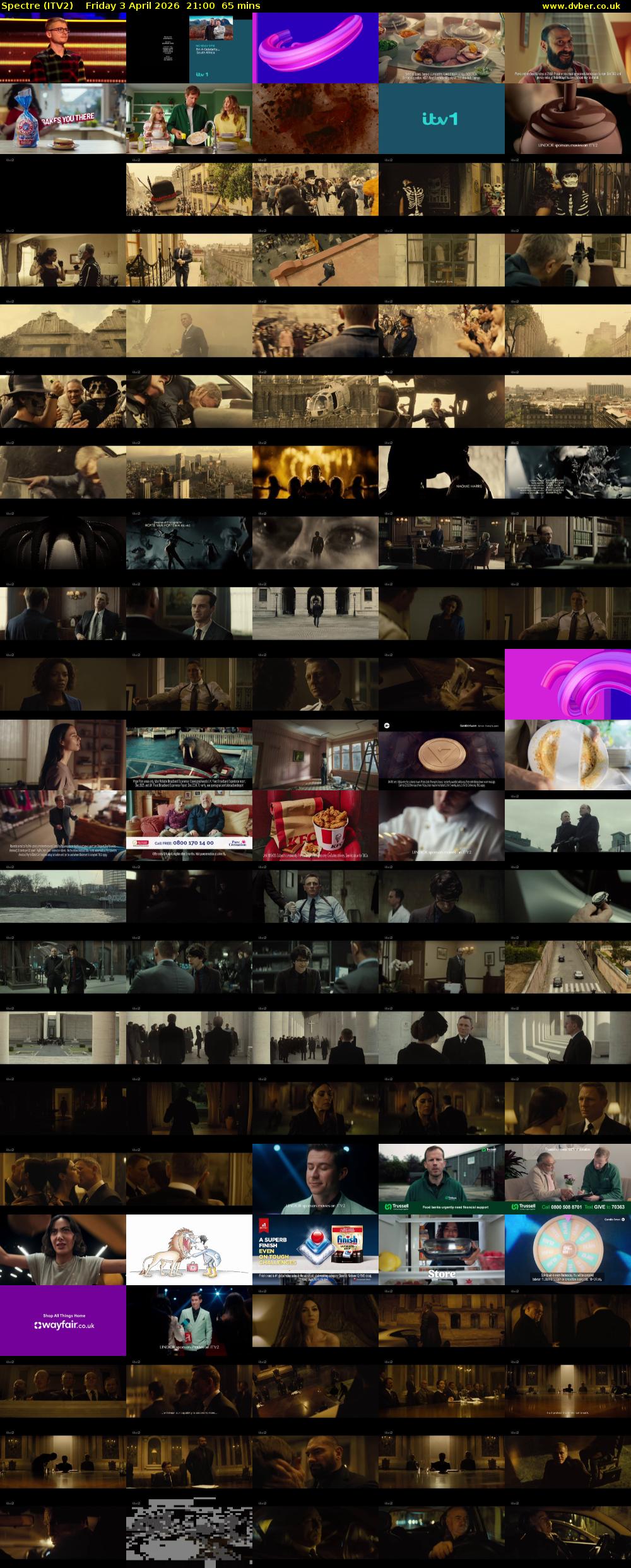Spectre (ITV2) Friday 3 April 2026 21:00 - 22:05