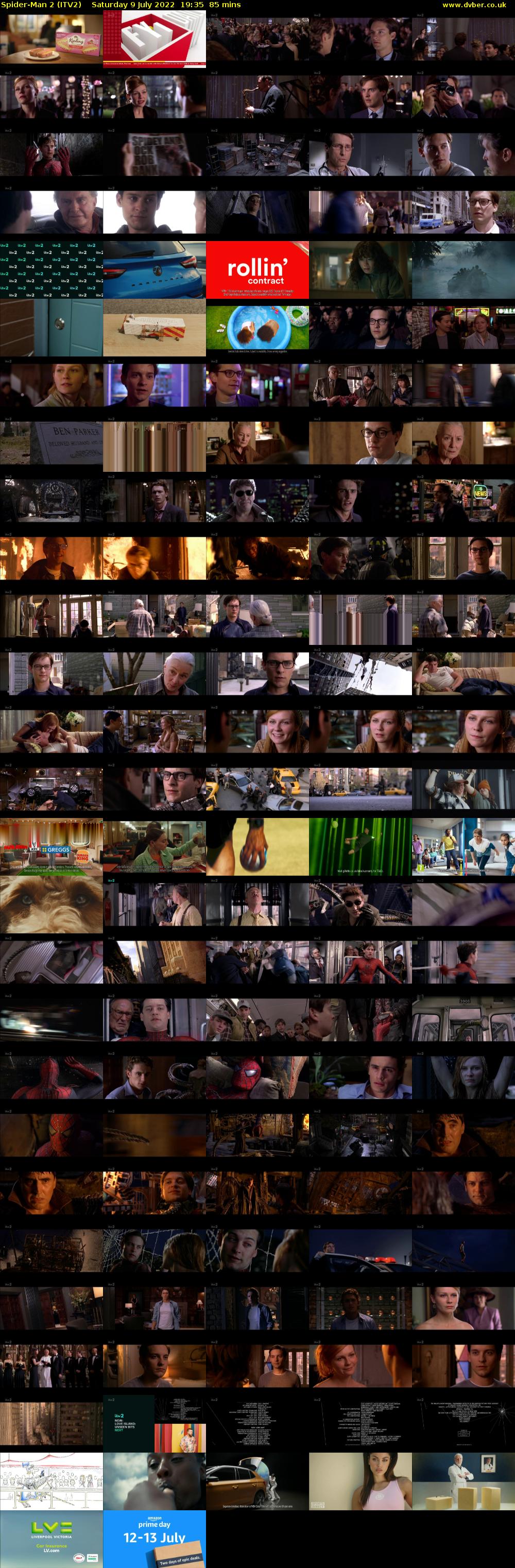 Spider-Man 2 (ITV2) Saturday 9 July 2022 19:35 - 21:00
