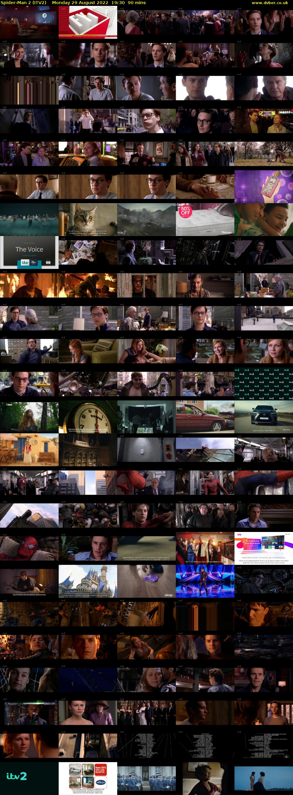 Spider-Man 2 (ITV2) Monday 29 August 2022 19:30 - 21:00