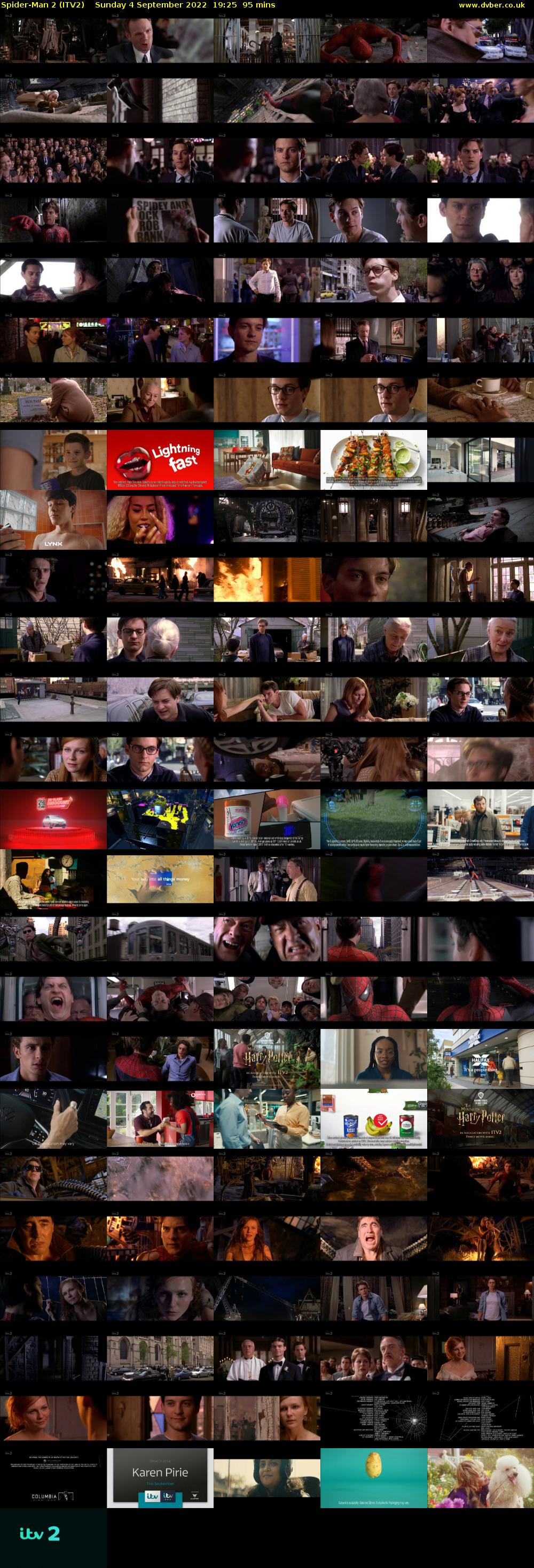 Spider-Man 2 (ITV2) Sunday 4 September 2022 19:25 - 21:00