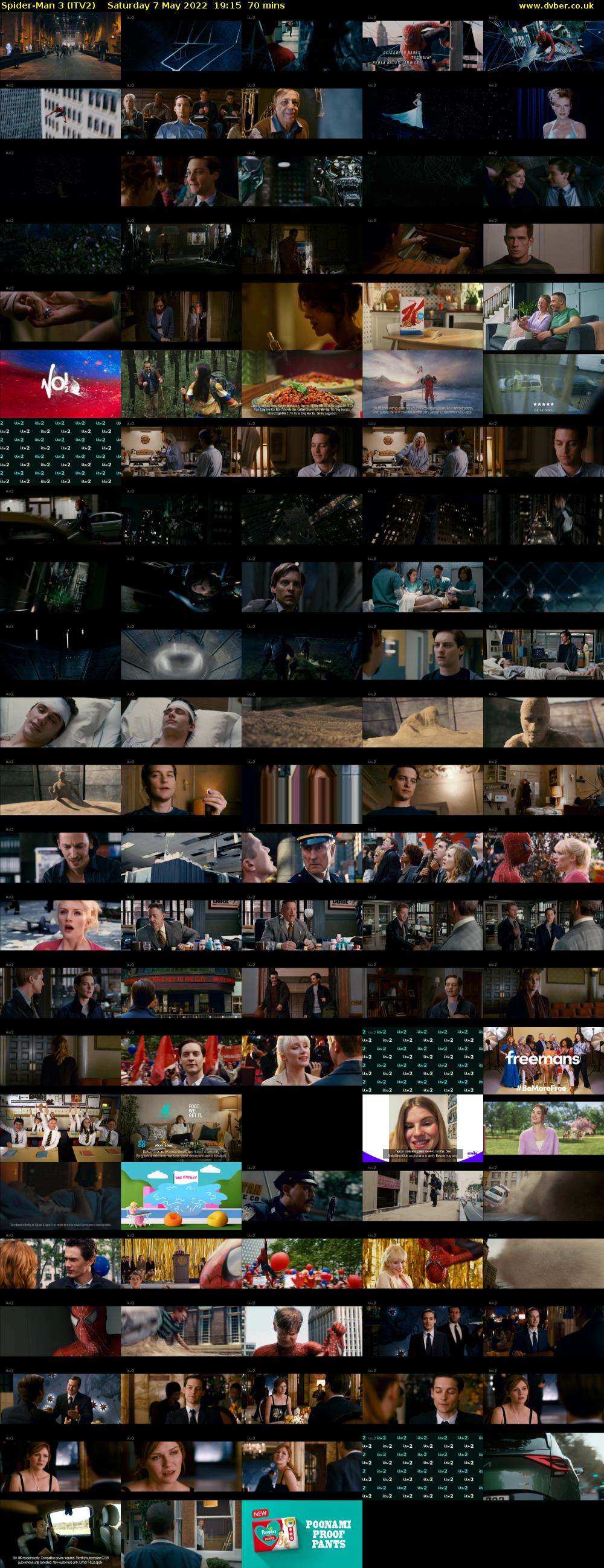Spider-Man 3 (ITV2) Saturday 7 May 2022 19:15 - 20:25