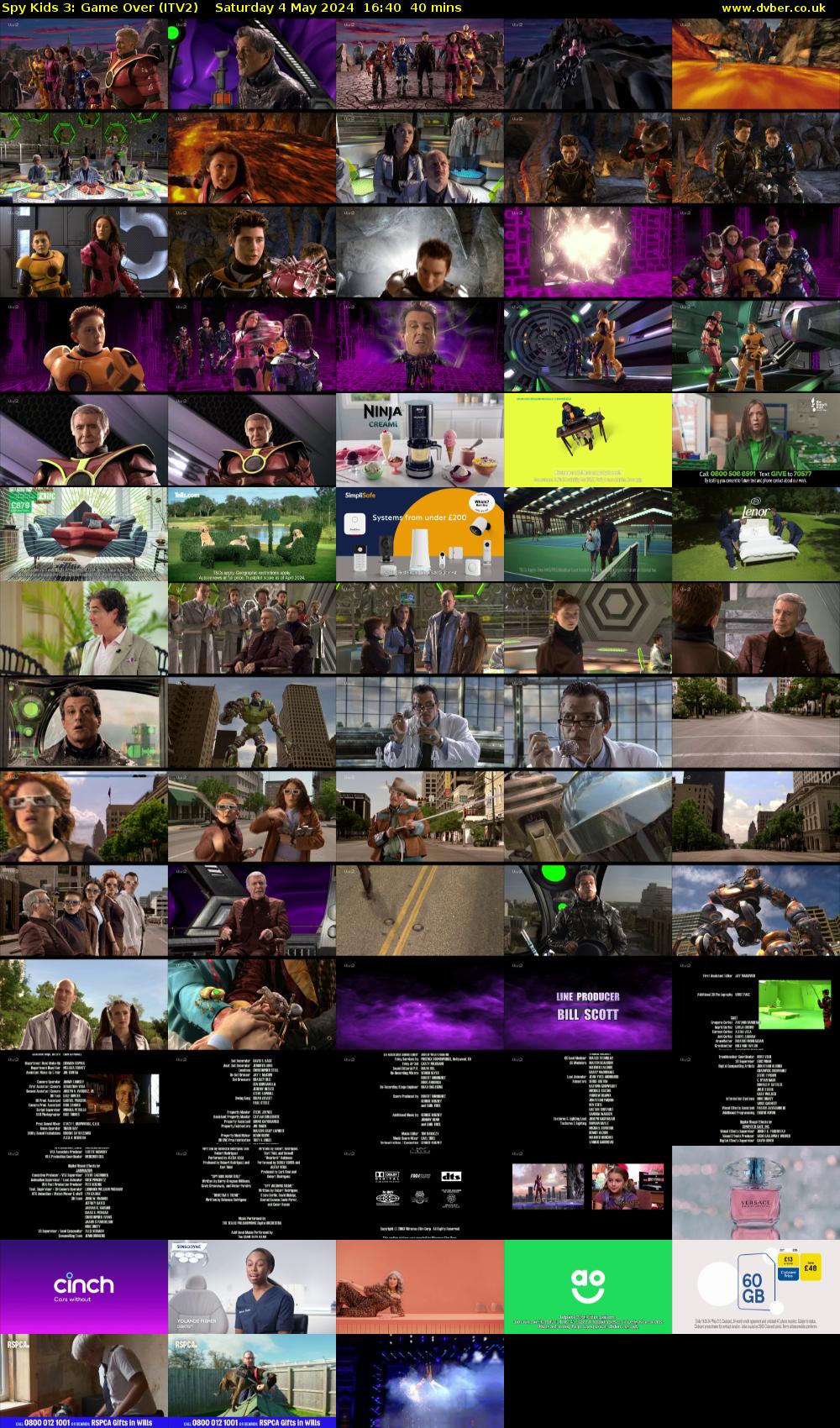 Spy Kids 3: Game Over (ITV2) Saturday 4 May 2024 16:40 - 17:20