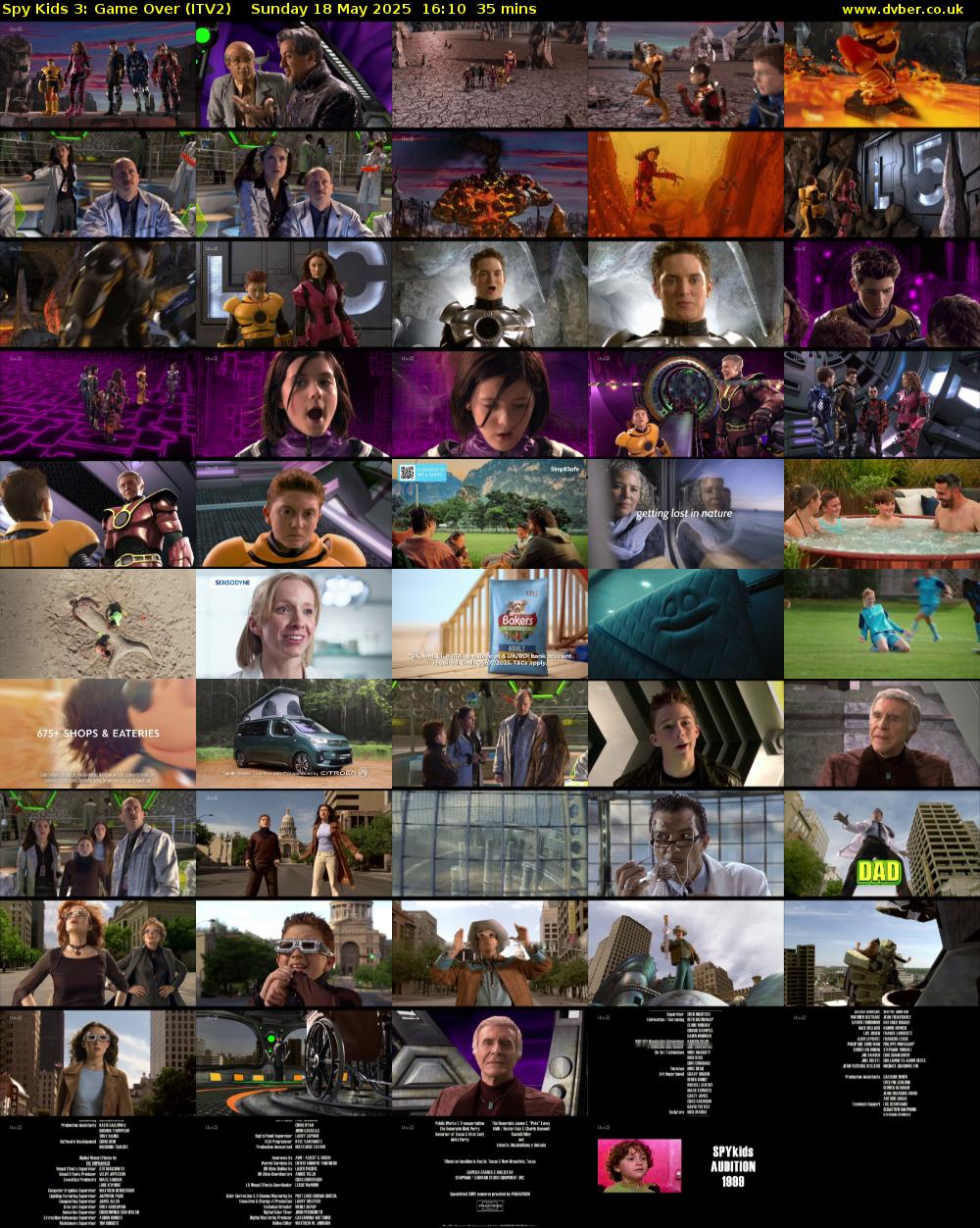 Spy Kids 3: Game Over (ITV2) Sunday 18 May 2025 16:10 - 16:45