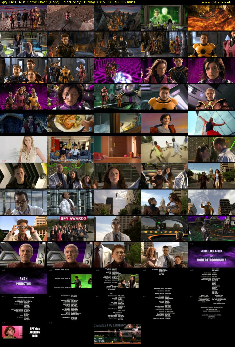 Spy Kids 3-D: Game Over (ITV2) Saturday 18 May 2019 16:20 - 16:55