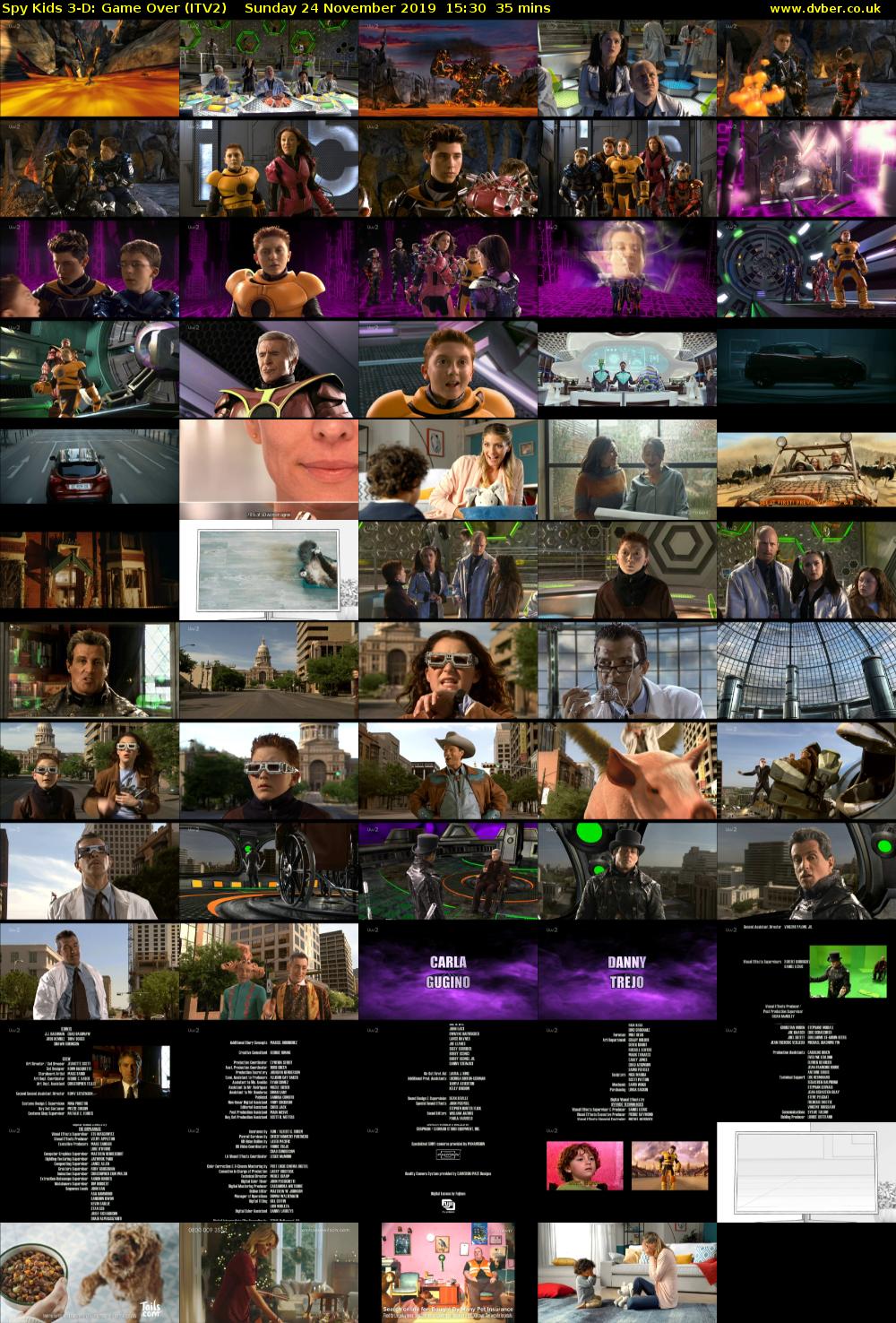 Spy Kids 3-D: Game Over (ITV2) Sunday 24 November 2019 15:30 - 16:05