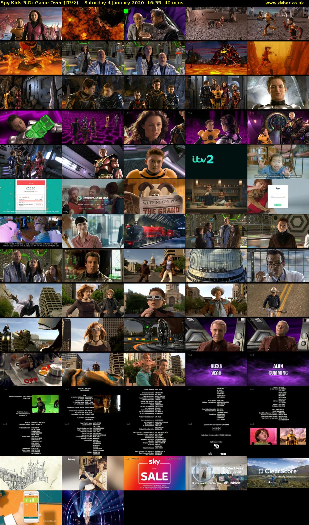 Spy Kids 3-D: Game Over (ITV2) Saturday 4 January 2020 16:35 - 17:15