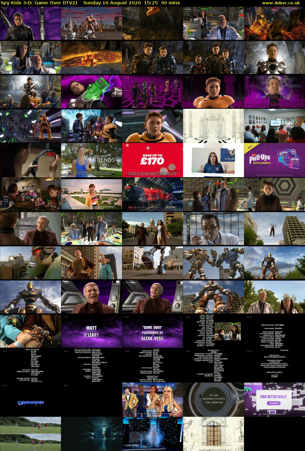 Spy Kids 3-D: Game Over (ITV2) Sunday 16 August 2020 15:25 - 16:05
