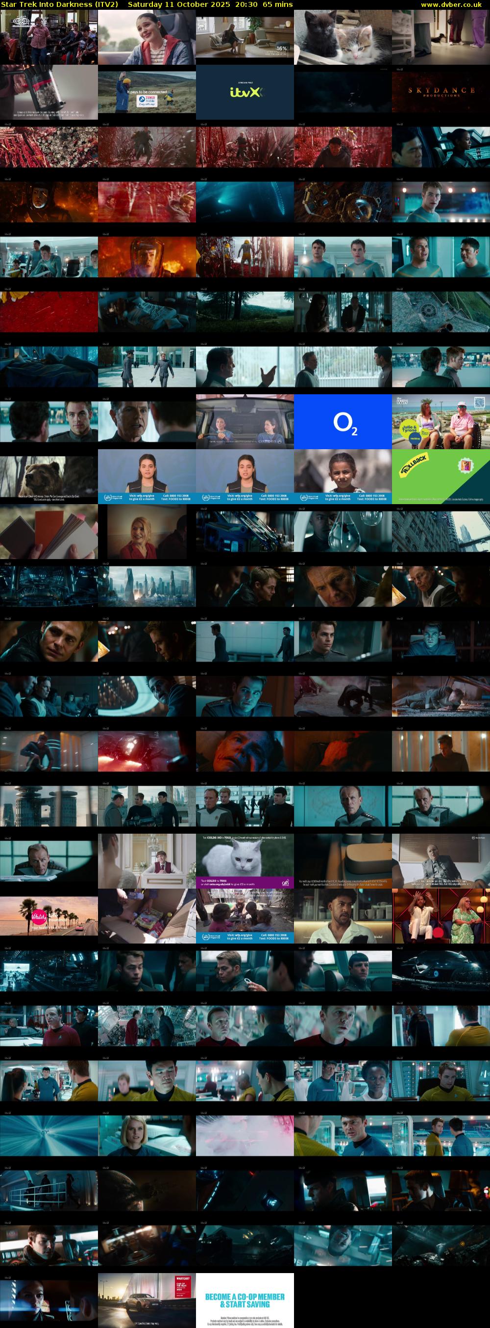 Star Trek Into Darkness (ITV2) Saturday 11 October 2025 20:30 - 21:35