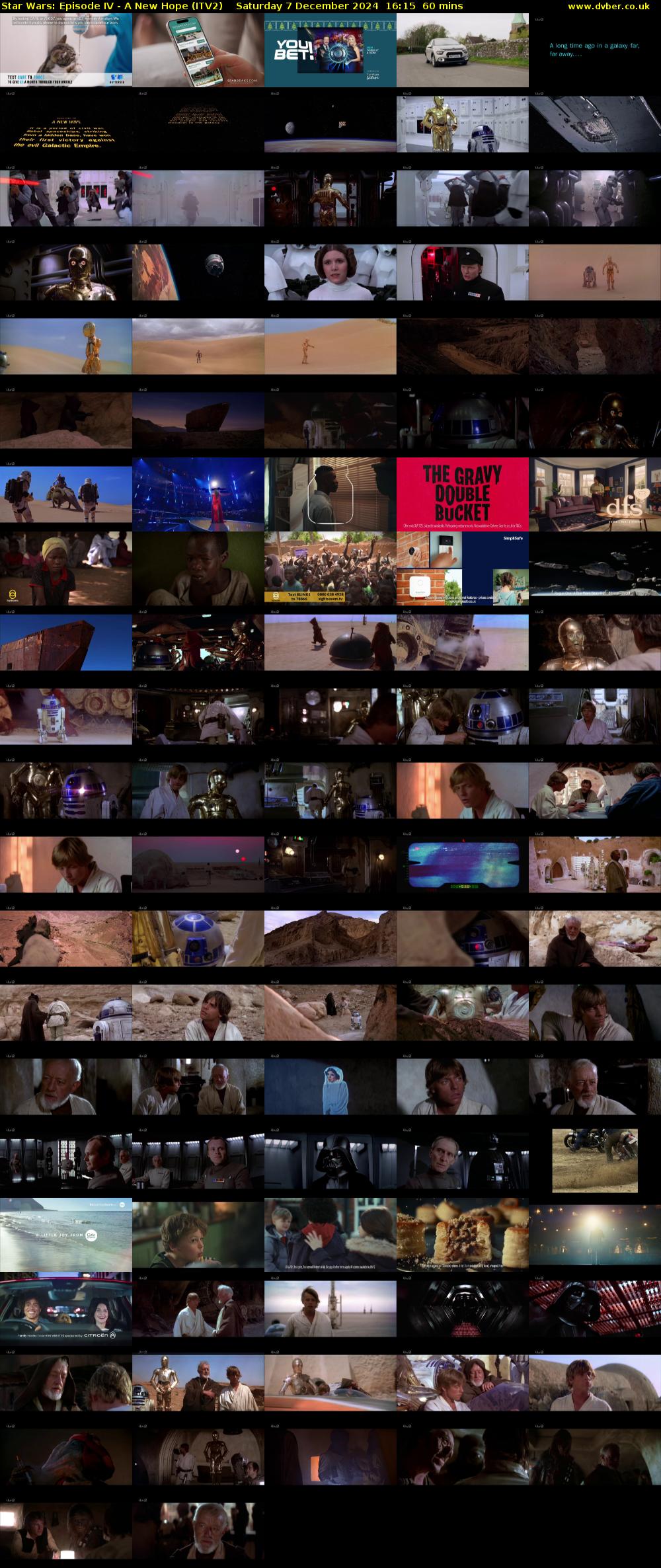 Star Wars: Episode IV - A New Hope (ITV2) Saturday 7 December 2024 16:15 - 17:15