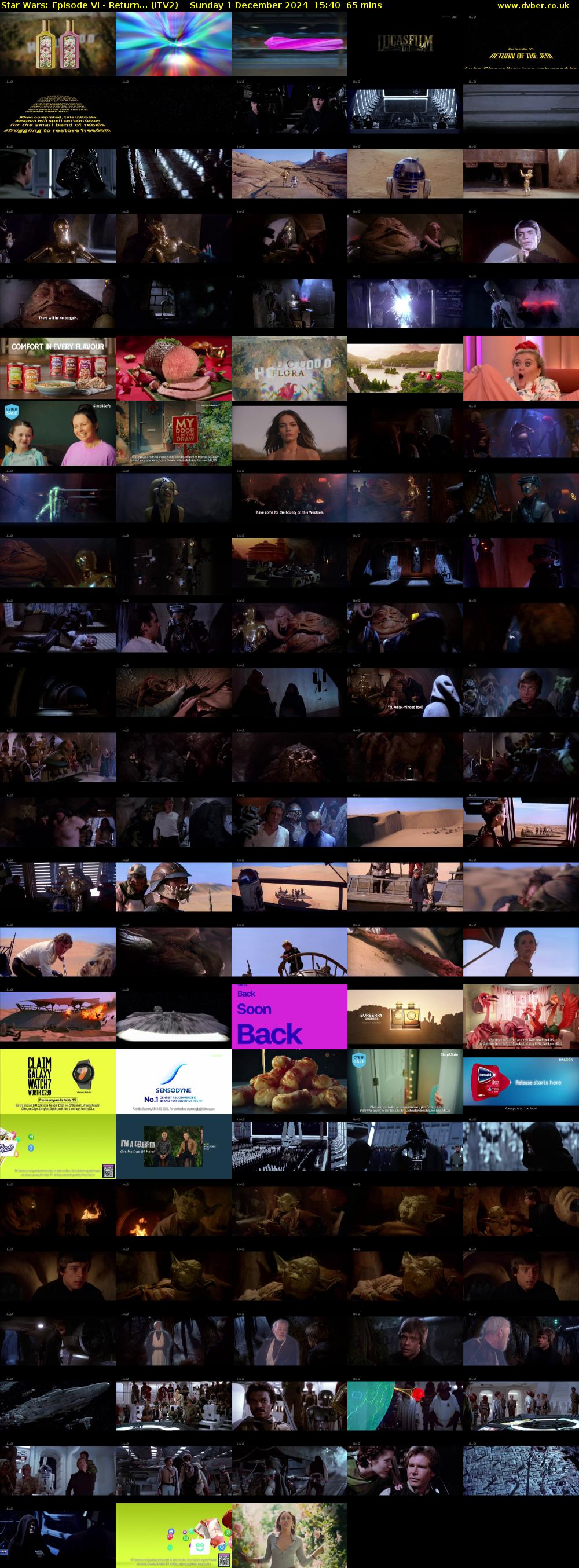 Star Wars: Episode VI - Return... (ITV2) Sunday 1 December 2024 15:40 - 16:45