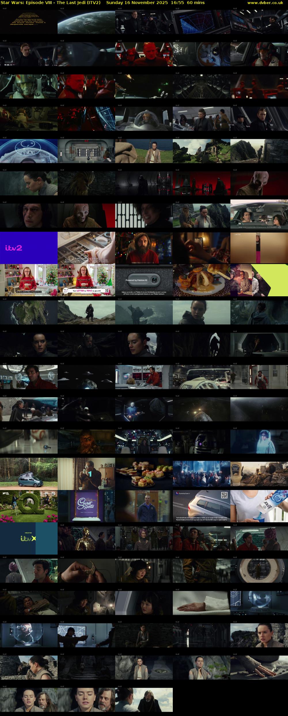 Star Wars: Episode VIII - The Last Jedi (ITV2) Sunday 16 November 2025 16:55 - 17:55