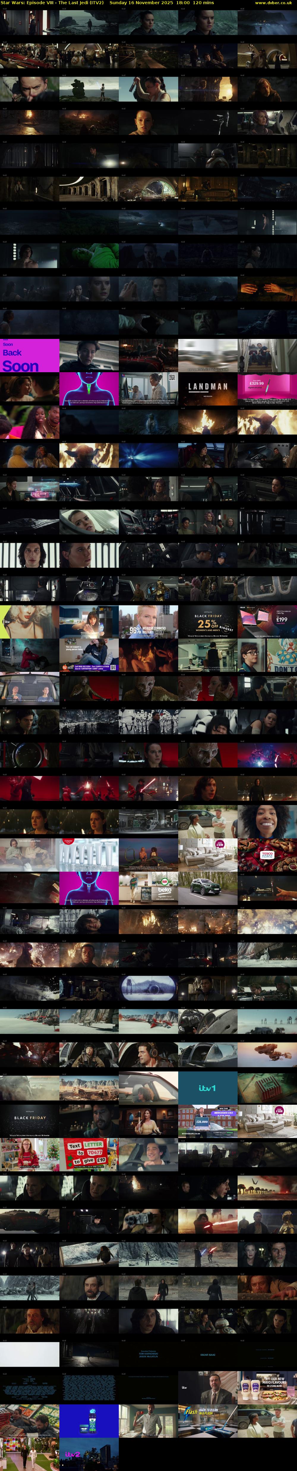 Star Wars: Episode VIII - The Last Jedi (ITV2) Sunday 16 November 2025 18:00 - 20:00
