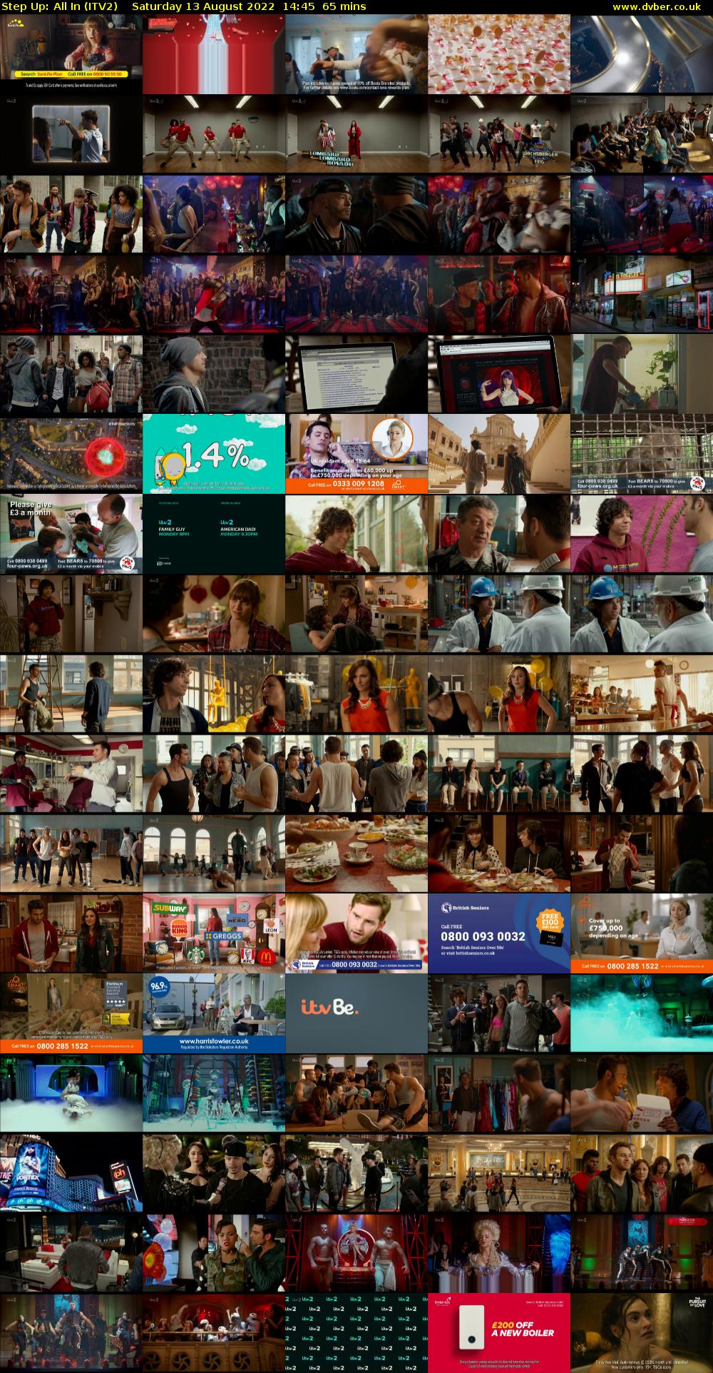 Step Up: All In (ITV2) Saturday 13 August 2022 14:45 - 15:50
