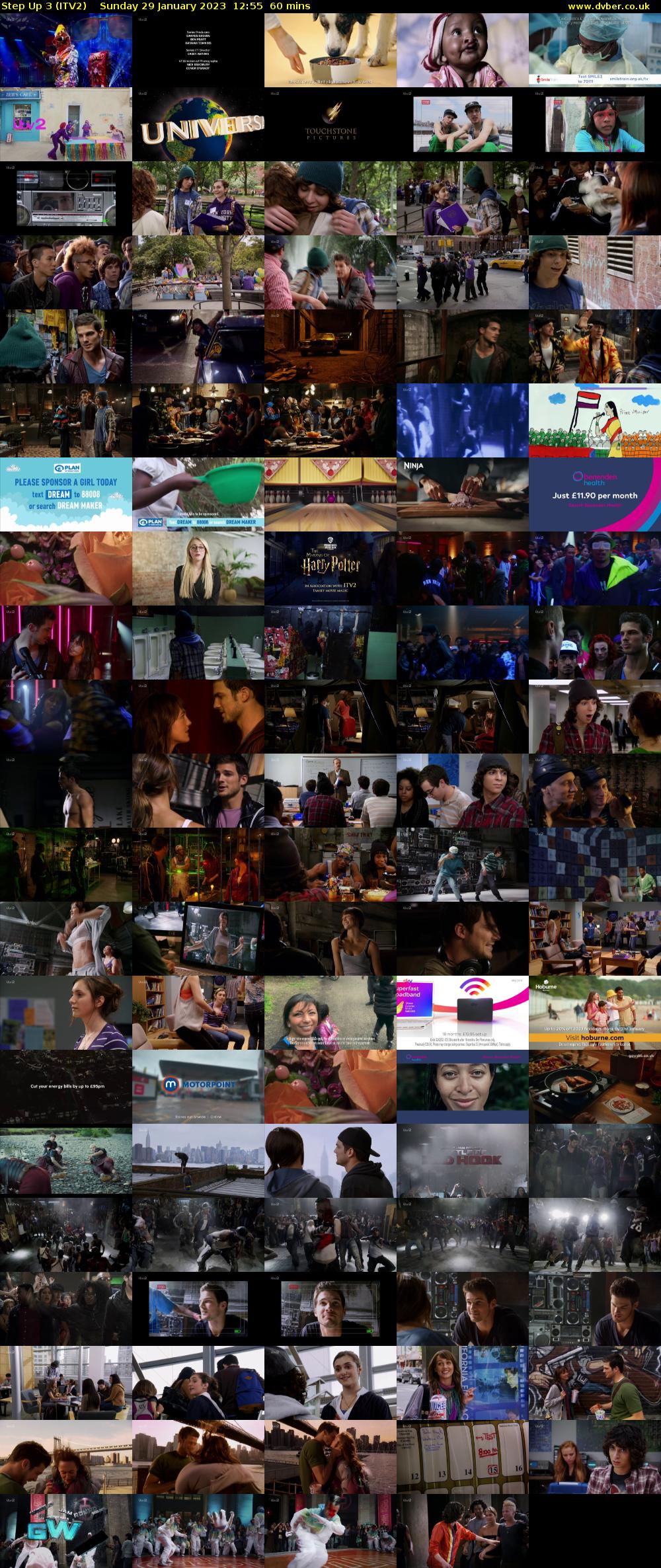 Step Up 3 (ITV2) Sunday 29 January 2023 12:55 - 13:55