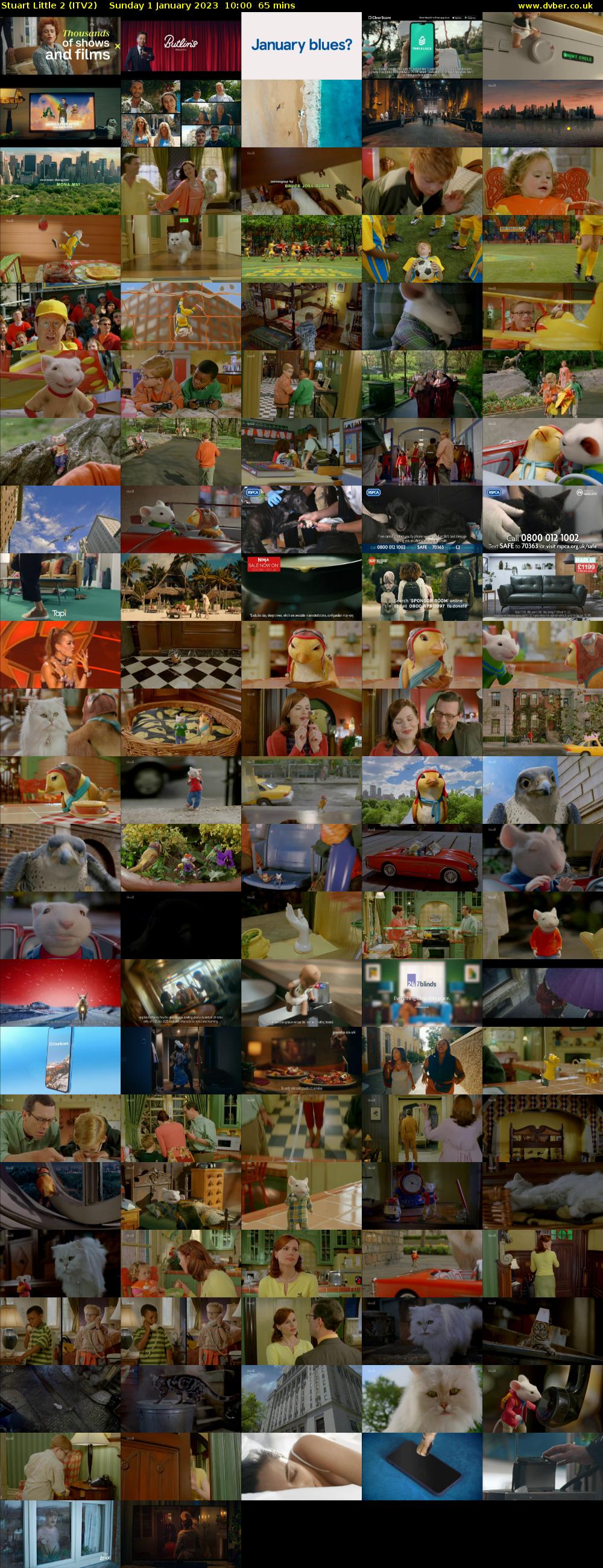 Stuart Little 2 (ITV2) Sunday 1 January 2023 10:00 - 11:05