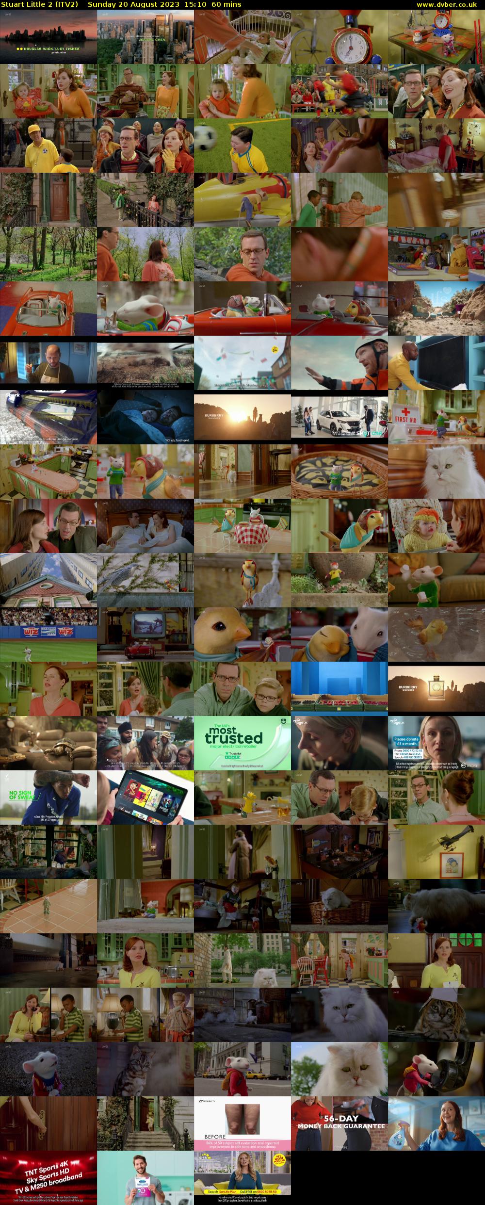 Stuart Little 2 (ITV2) Sunday 20 August 2023 15:10 - 16:10