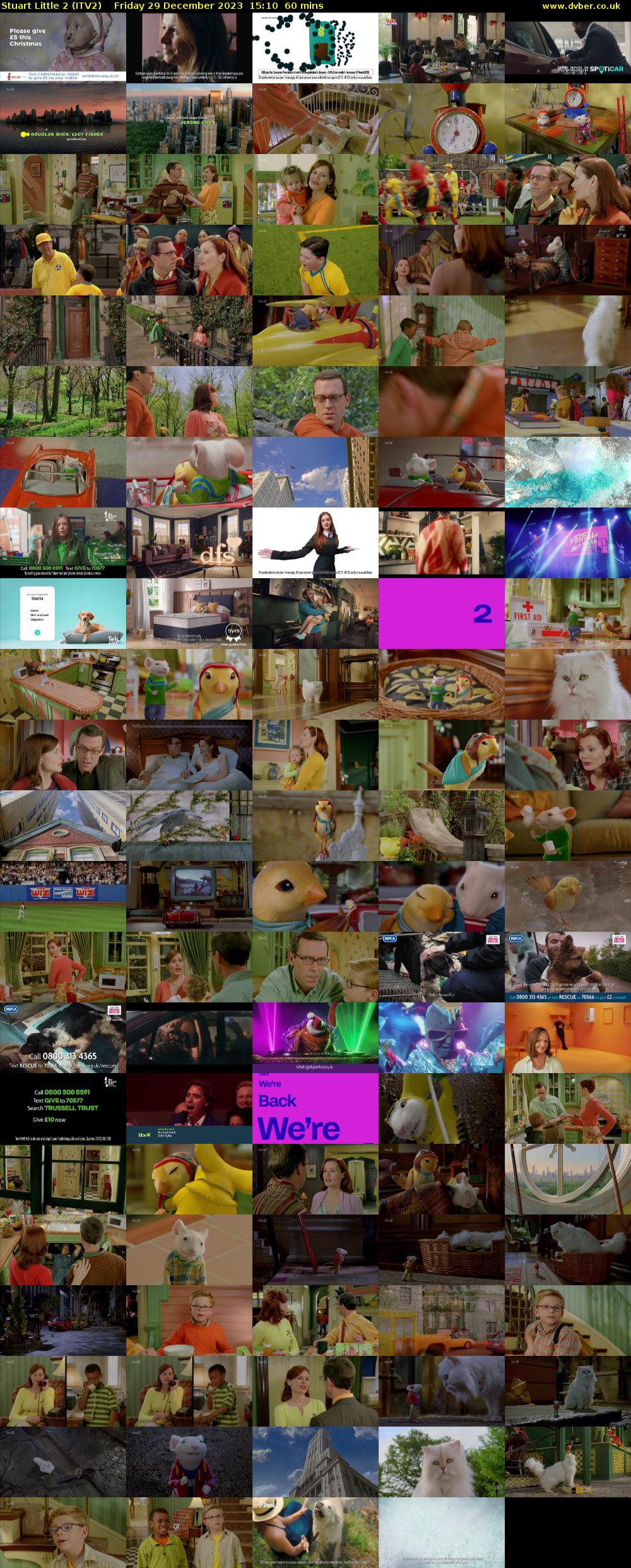 Stuart Little 2 (ITV2) Friday 29 December 2023 15:10 - 16:10