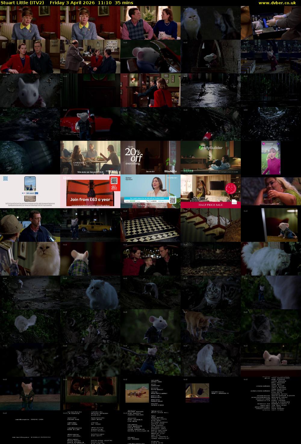 Stuart Little (ITV2) Friday 3 April 2026 11:10 - 11:45