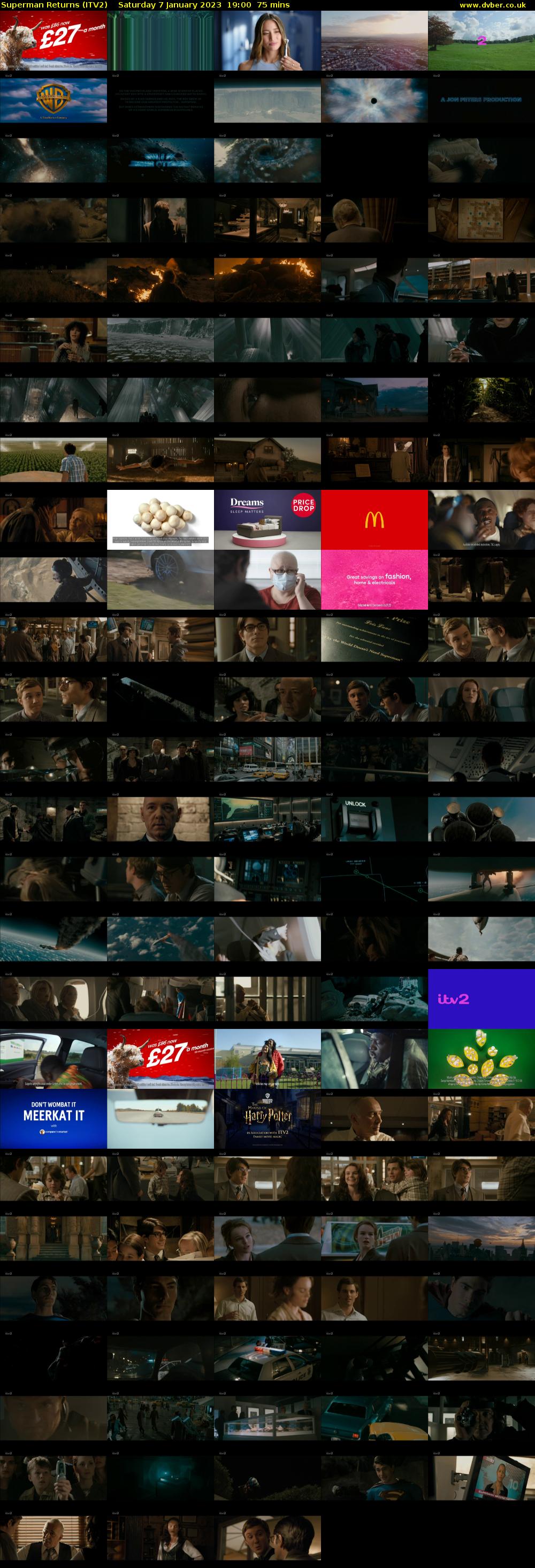 Superman Returns (ITV2) Saturday 7 January 2023 19:00 - 20:15