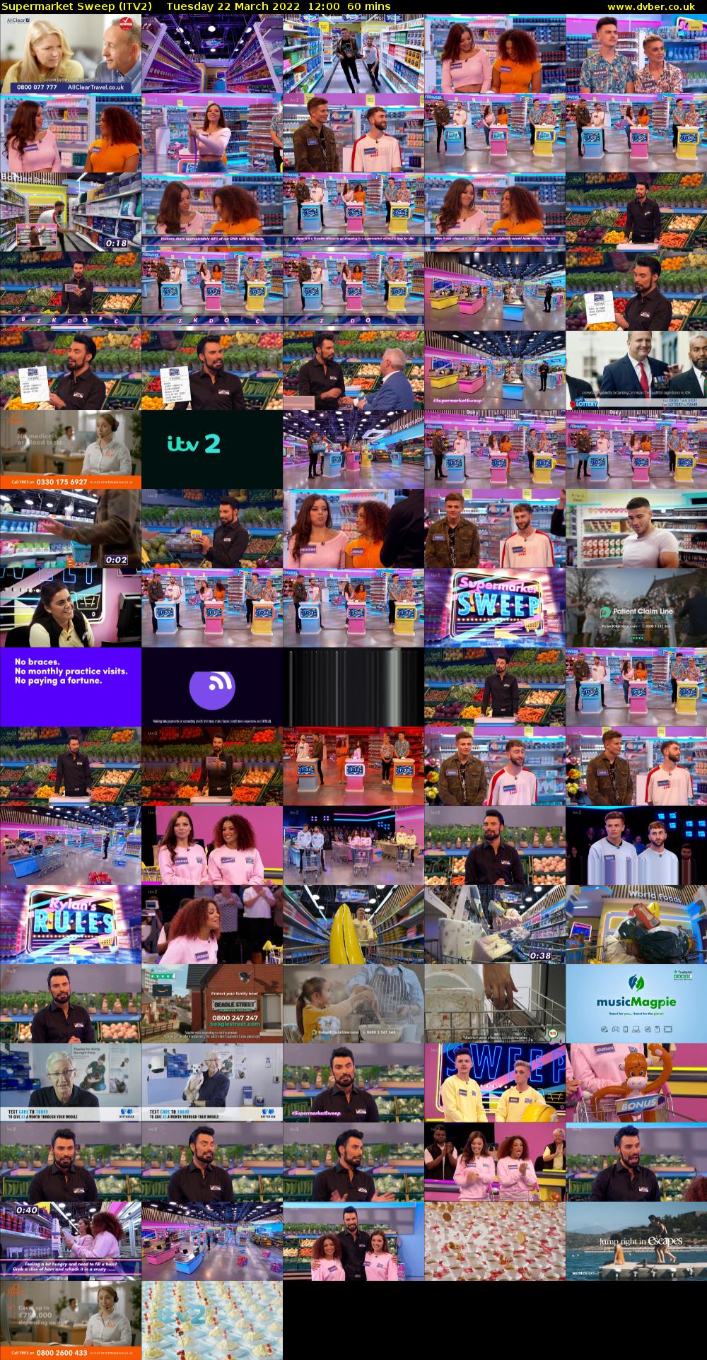 Supermarket Sweep (ITV2) Tuesday 22 March 2022 12:00 - 13:00