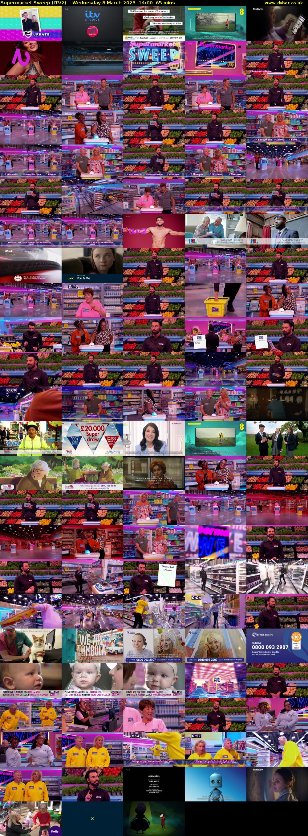 Supermarket Sweep (ITV2) Wednesday 8 March 2023 14:00 - 15:05