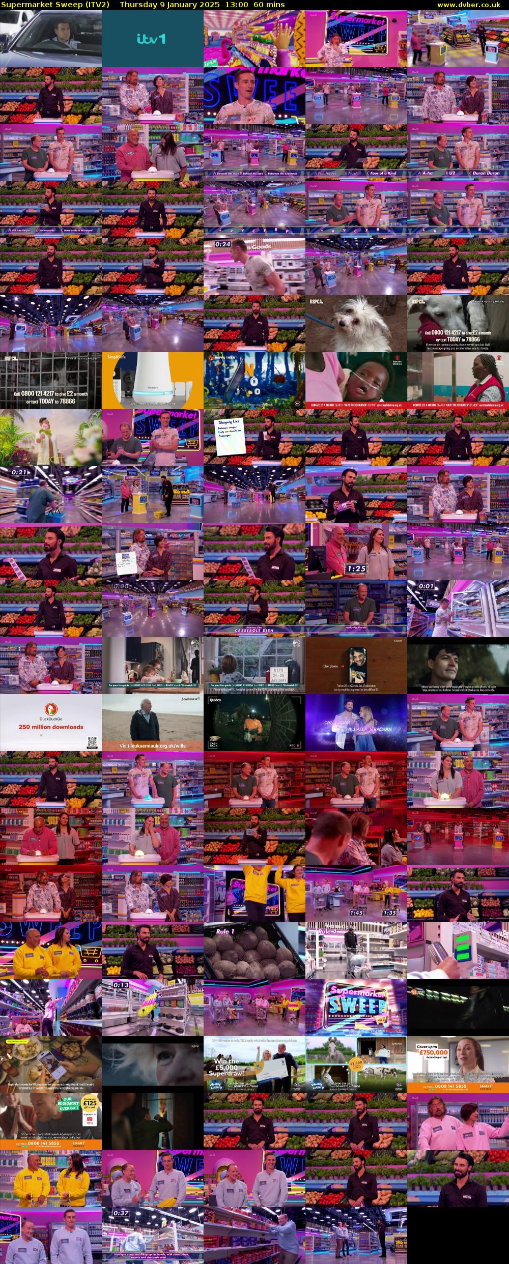 Supermarket Sweep (ITV2) Thursday 9 January 2025 13:00 - 14:00