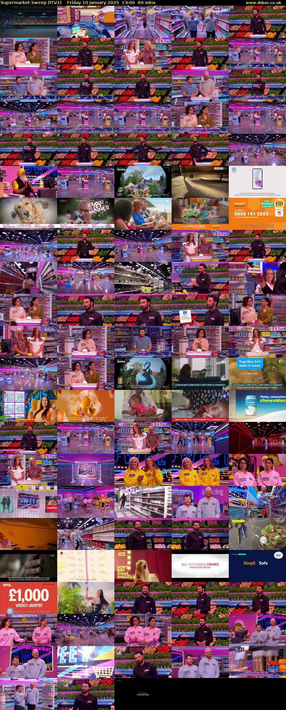 Supermarket Sweep (ITV2) Friday 10 January 2025 13:00 - 14:00