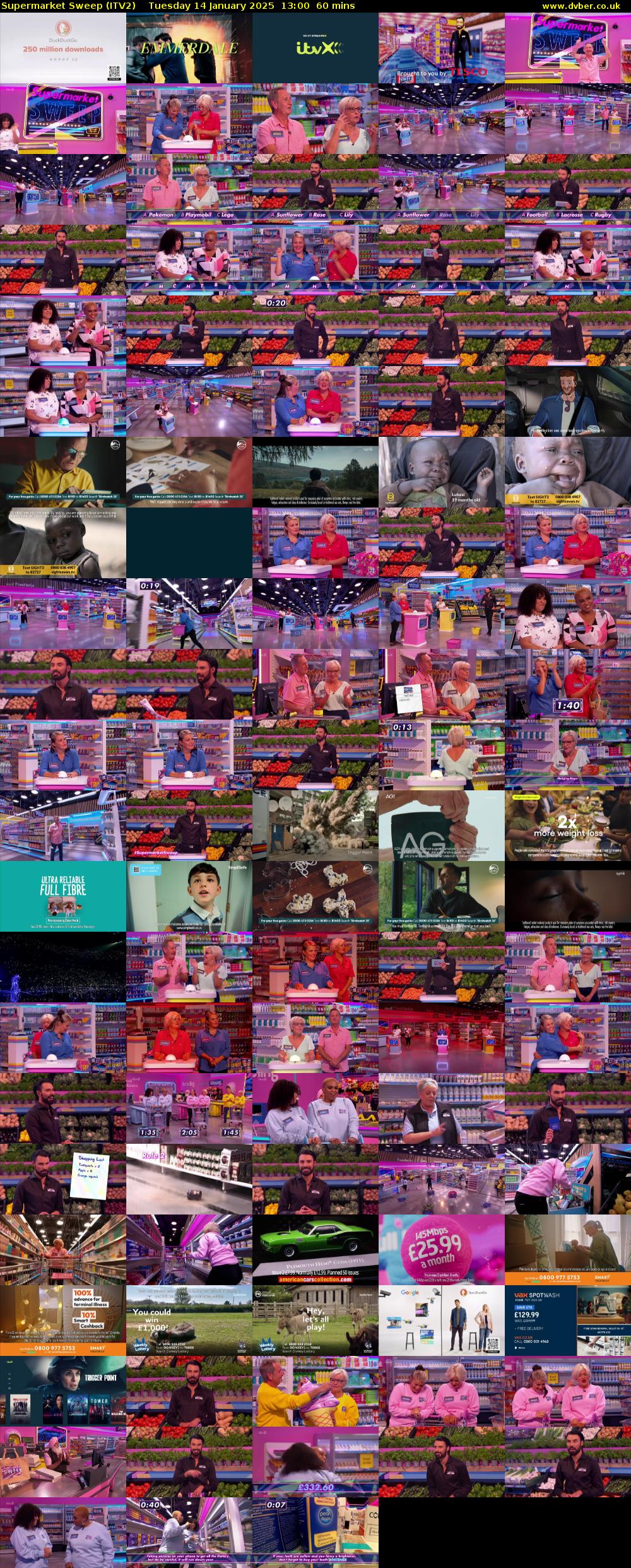 Supermarket Sweep (ITV2) Tuesday 14 January 2025 13:00 - 14:00