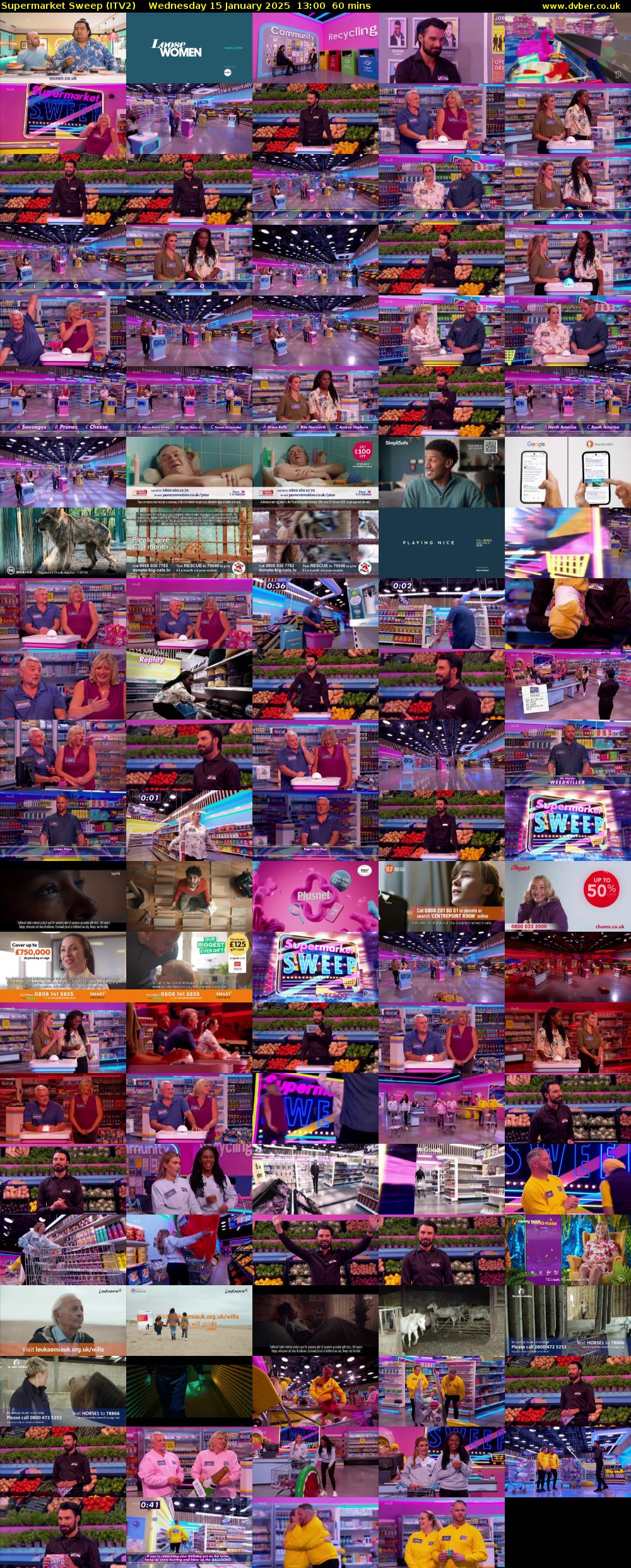 Supermarket Sweep (ITV2) Wednesday 15 January 2025 13:00 - 14:00