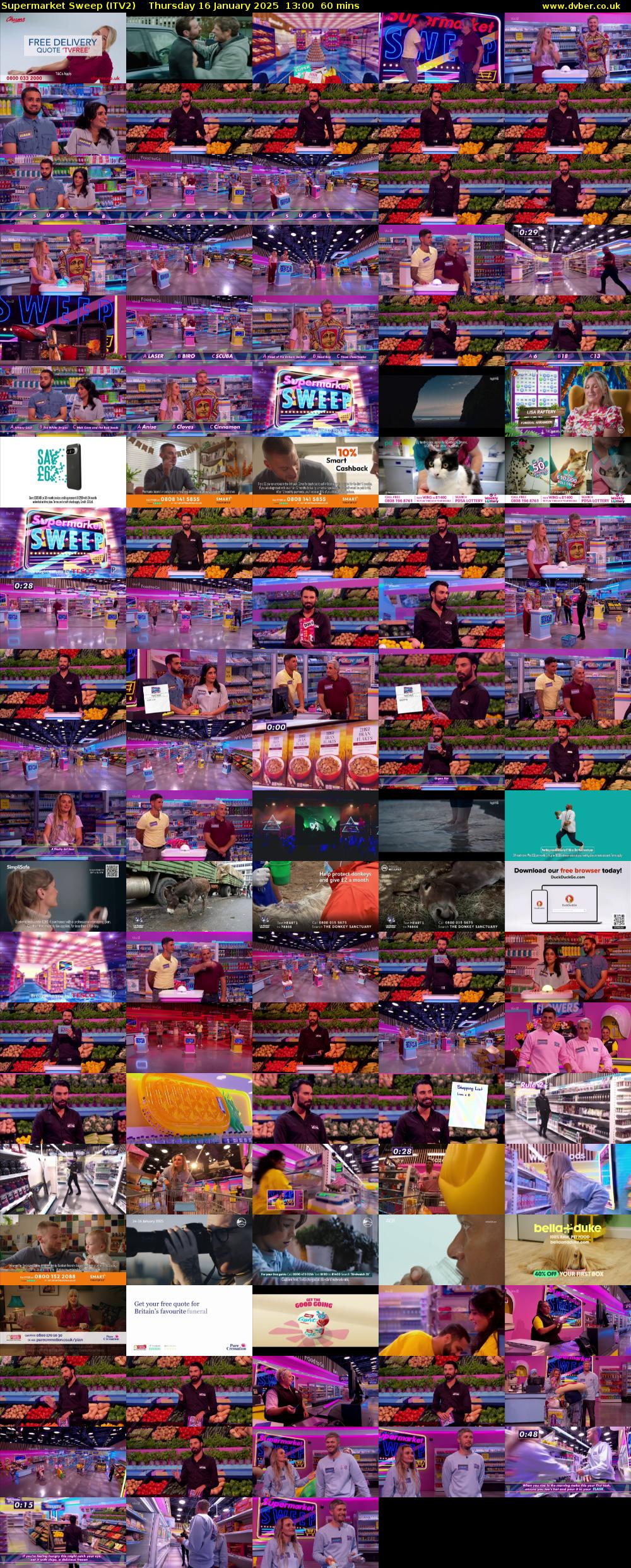 Supermarket Sweep (ITV2) Thursday 16 January 2025 13:00 - 14:00