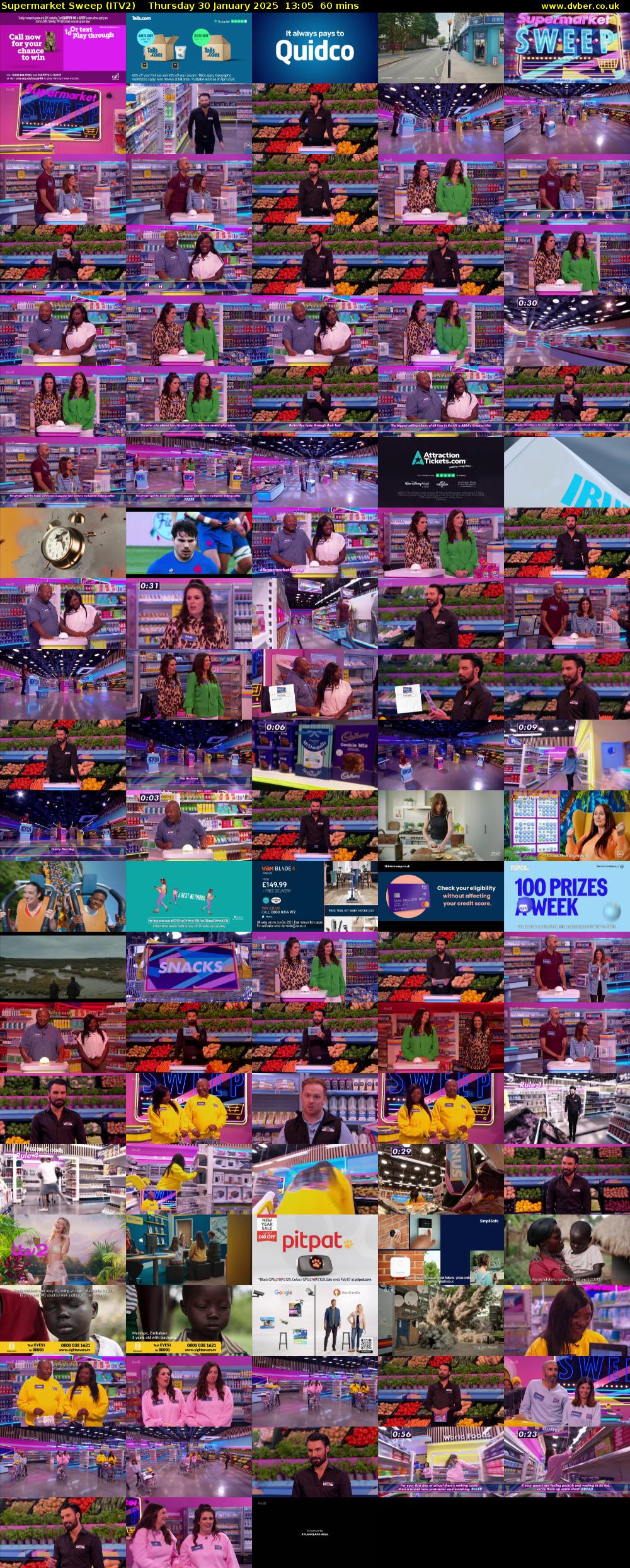 Supermarket Sweep (ITV2) Thursday 30 January 2025 13:05 - 14:05