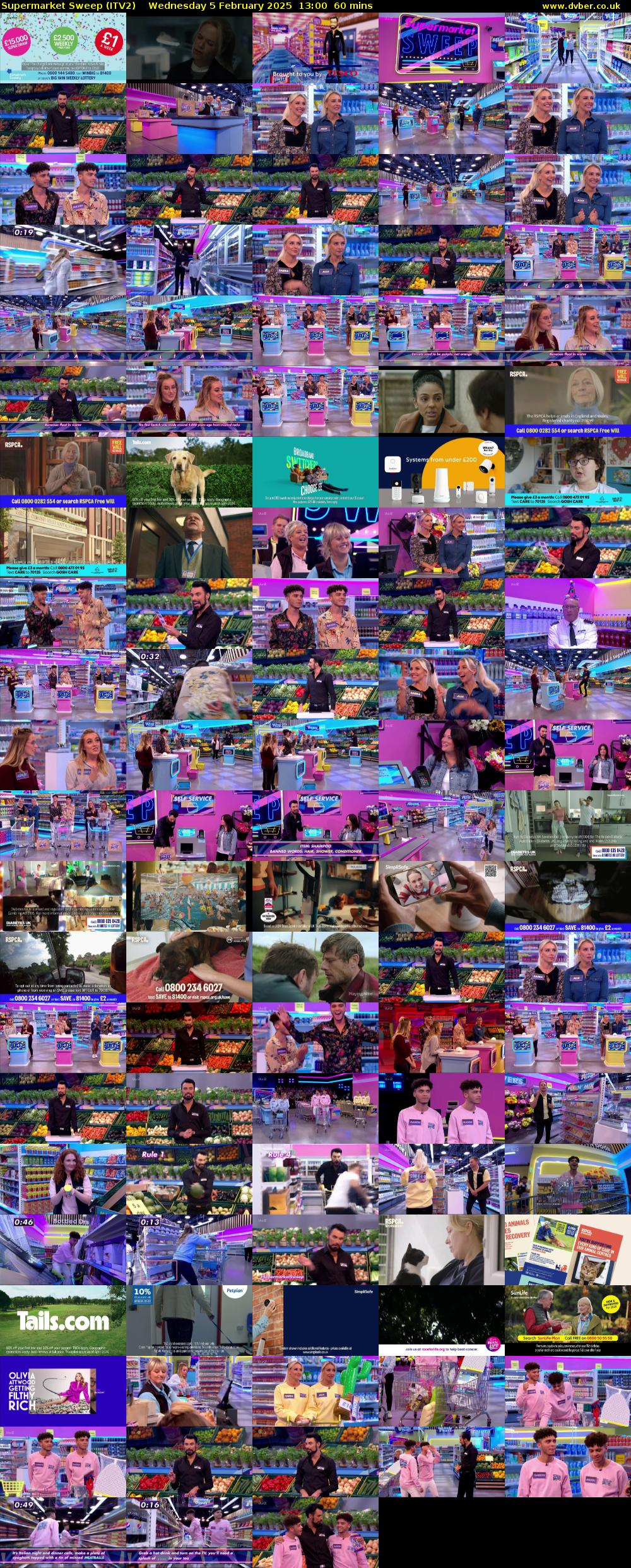 Supermarket Sweep (ITV2) Wednesday 5 February 2025 13:00 - 14:00