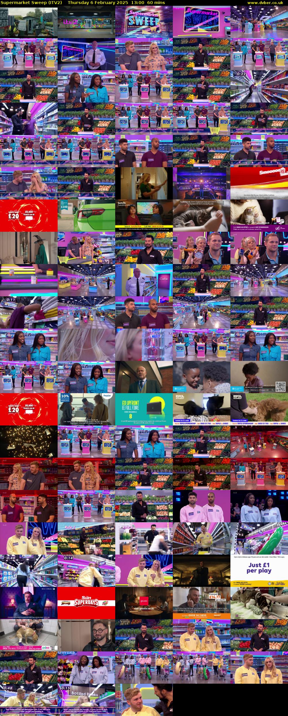 Supermarket Sweep (ITV2) Thursday 6 February 2025 13:00 - 14:00
