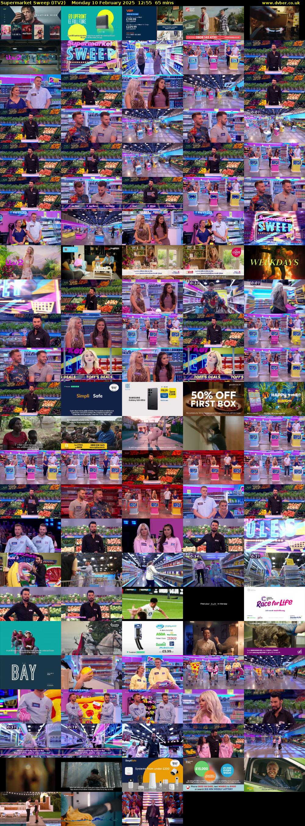 Supermarket Sweep (ITV2) Monday 10 February 2025 12:55 - 14:00
