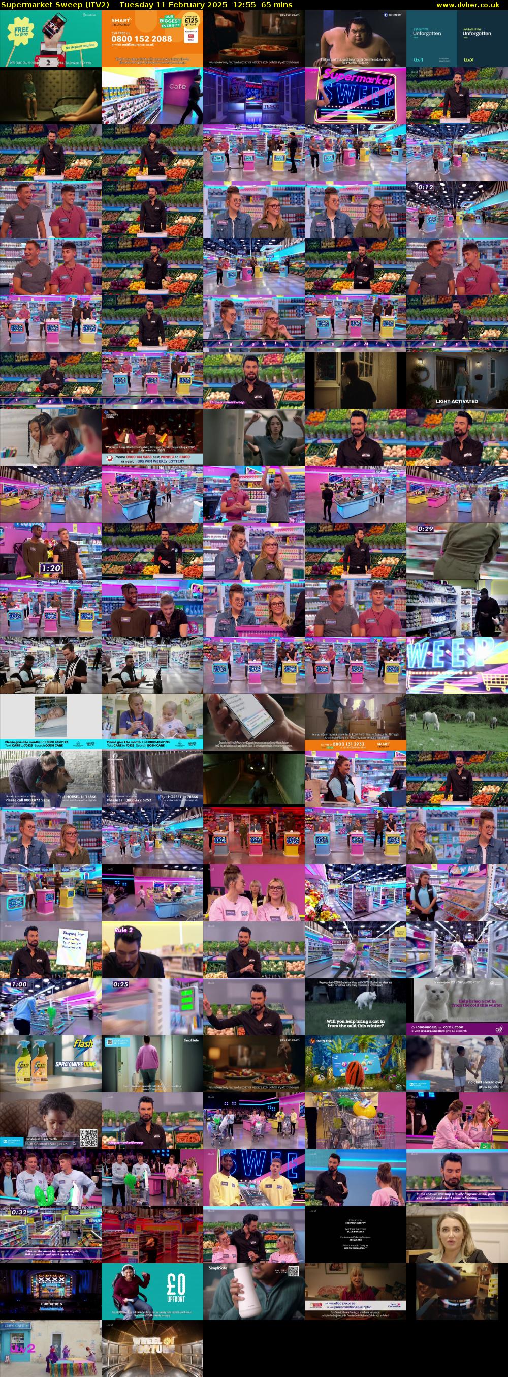 Supermarket Sweep (ITV2) Tuesday 11 February 2025 12:55 - 14:00