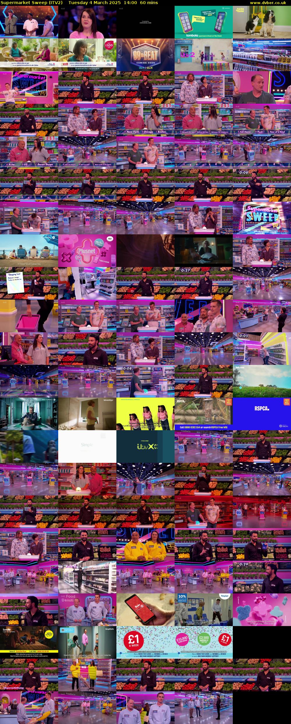 Supermarket Sweep (ITV2) Tuesday 4 March 2025 14:00 - 15:00