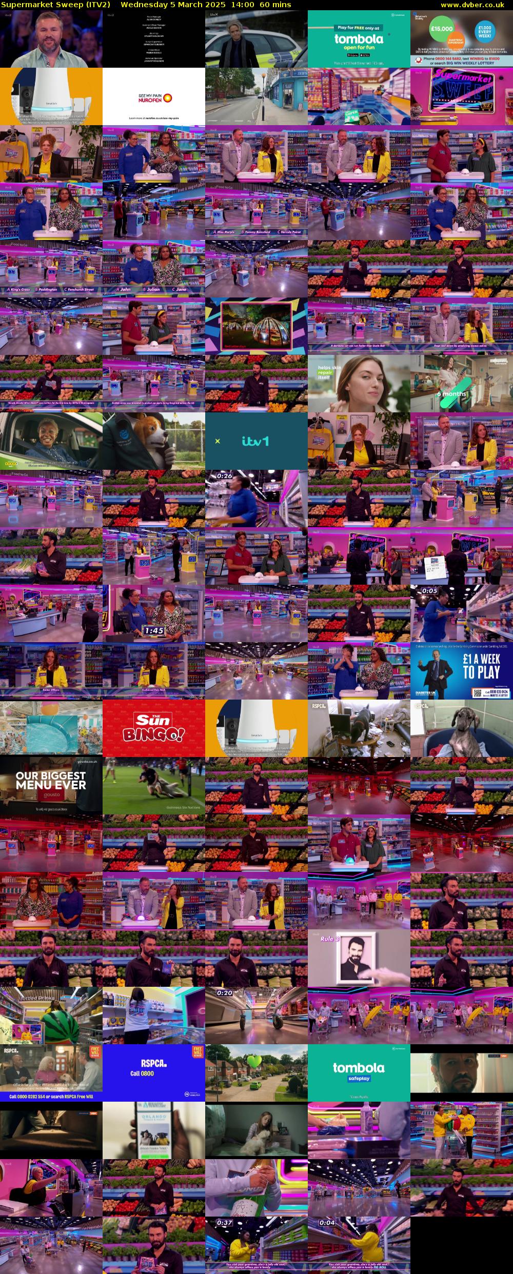 Supermarket Sweep (ITV2) Wednesday 5 March 2025 14:00 - 15:00