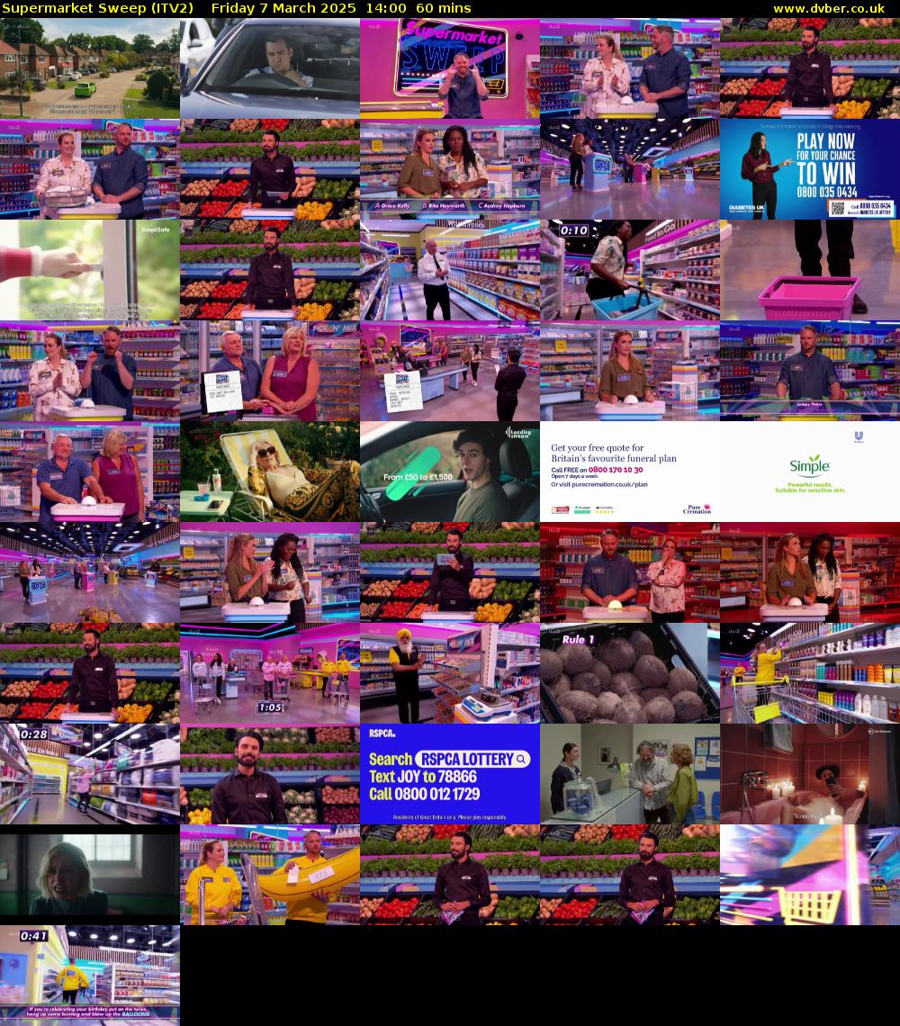 Supermarket Sweep (ITV2) Friday 7 March 2025 14:00 - 15:00